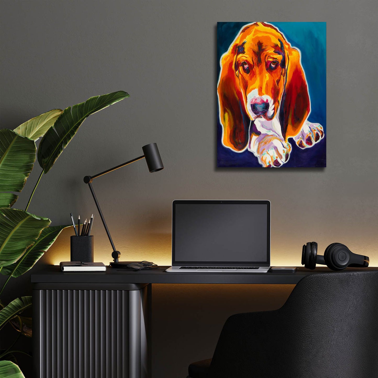 Epic Art 'Hound2 by Dawg Painter, Acrylic Glass Wall Art,12x16