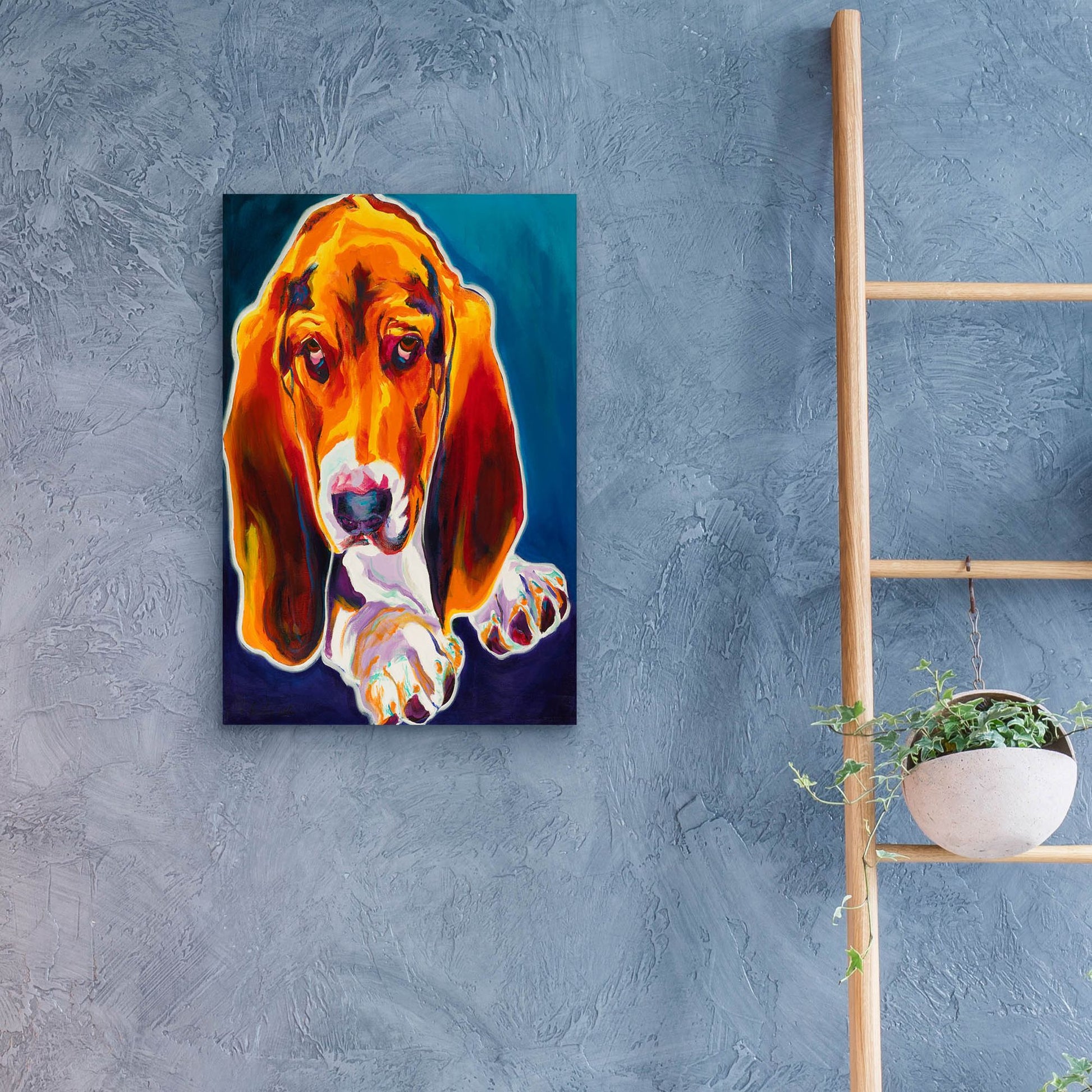 Epic Art 'Hound2 by Dawg Painter, Acrylic Glass Wall Art,16x24