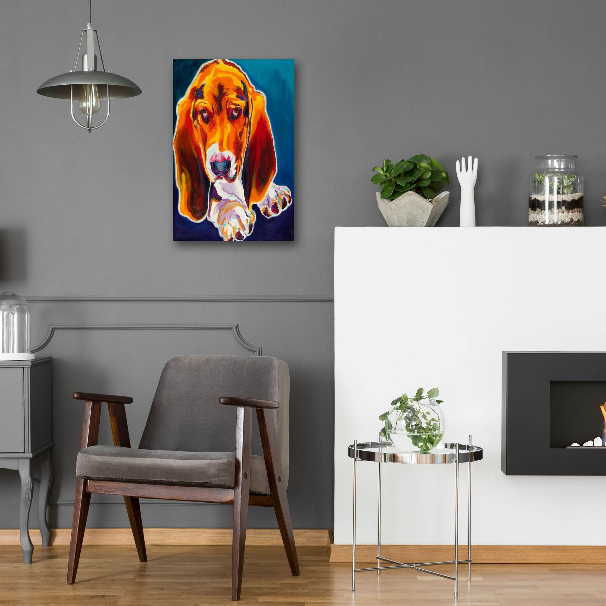 Epic Art 'Hound2 by Dawg Painter, Acrylic Glass Wall Art,16x24