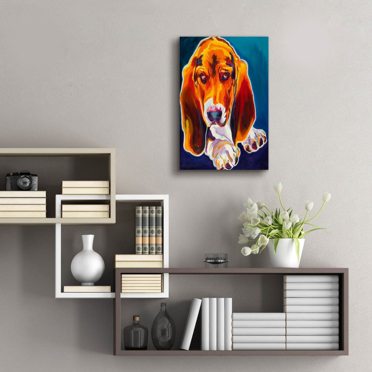 Epic Art 'Hound2 by Dawg Painter, Acrylic Glass Wall Art,16x24