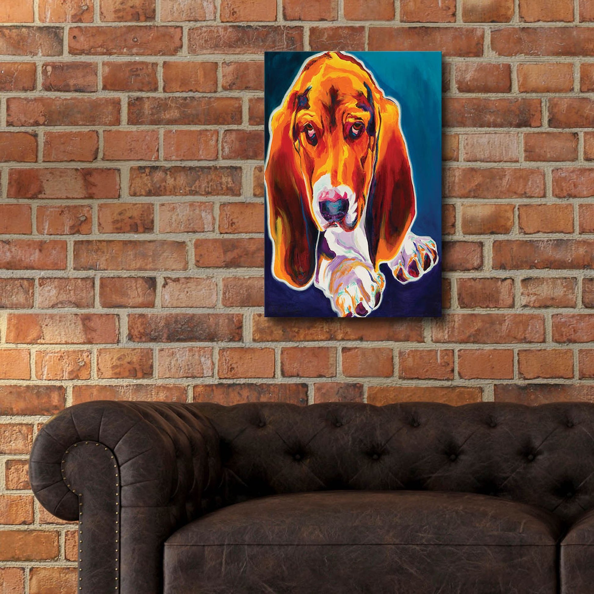 Epic Art 'Hound2 by Dawg Painter, Acrylic Glass Wall Art,16x24