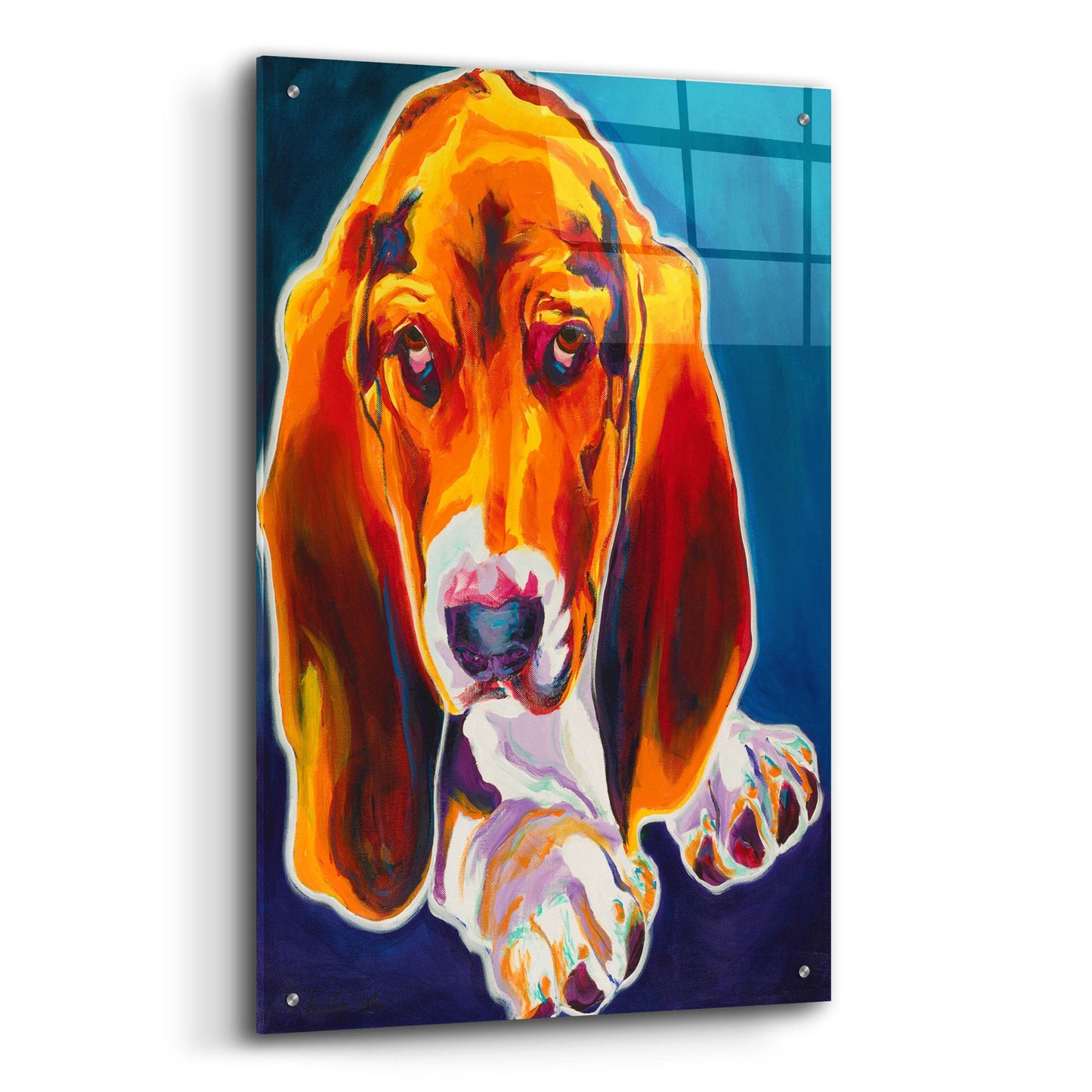 Epic Art 'Hound2 by Dawg Painter, Acrylic Glass Wall Art,24x36