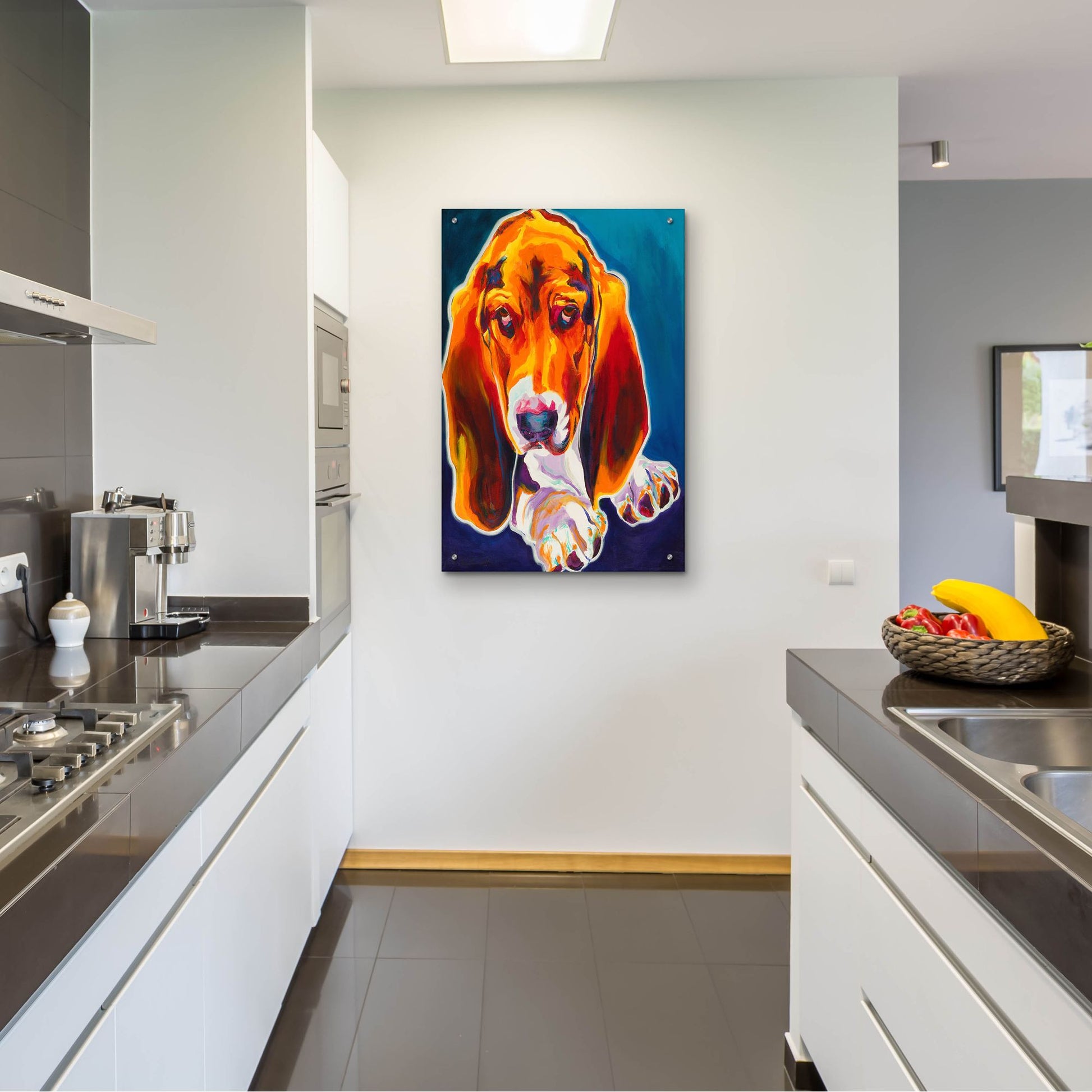 Epic Art 'Hound2 by Dawg Painter, Acrylic Glass Wall Art,24x36