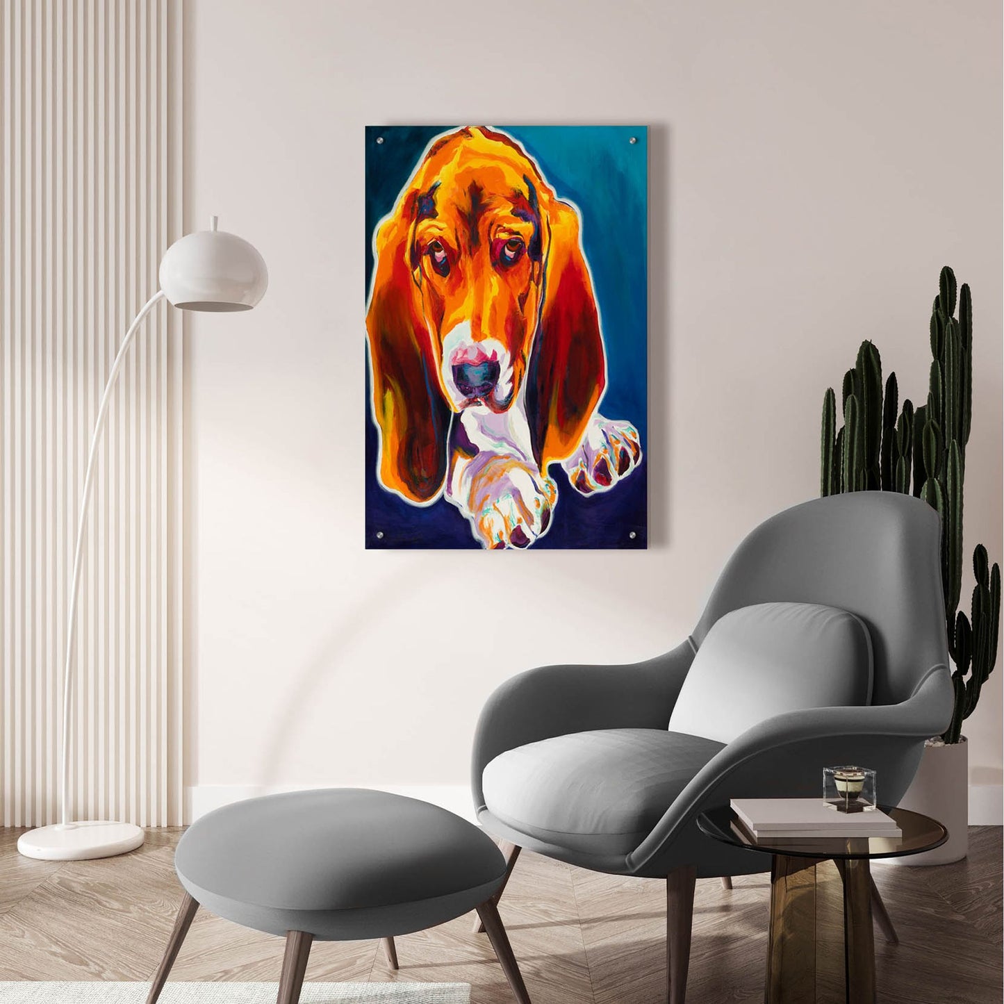 Epic Art 'Hound2 by Dawg Painter, Acrylic Glass Wall Art,24x36