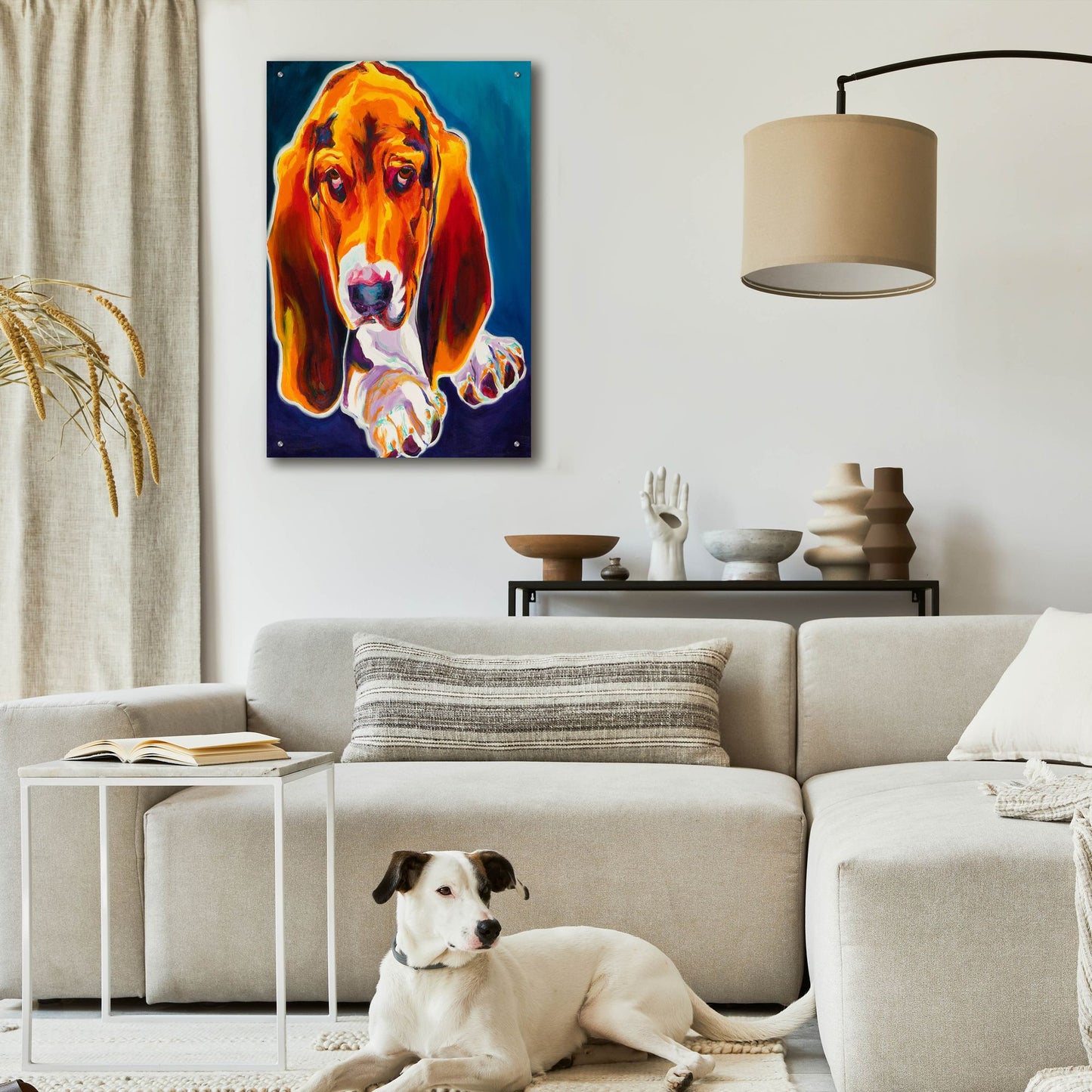 Epic Art 'Hound2 by Dawg Painter, Acrylic Glass Wall Art,24x36