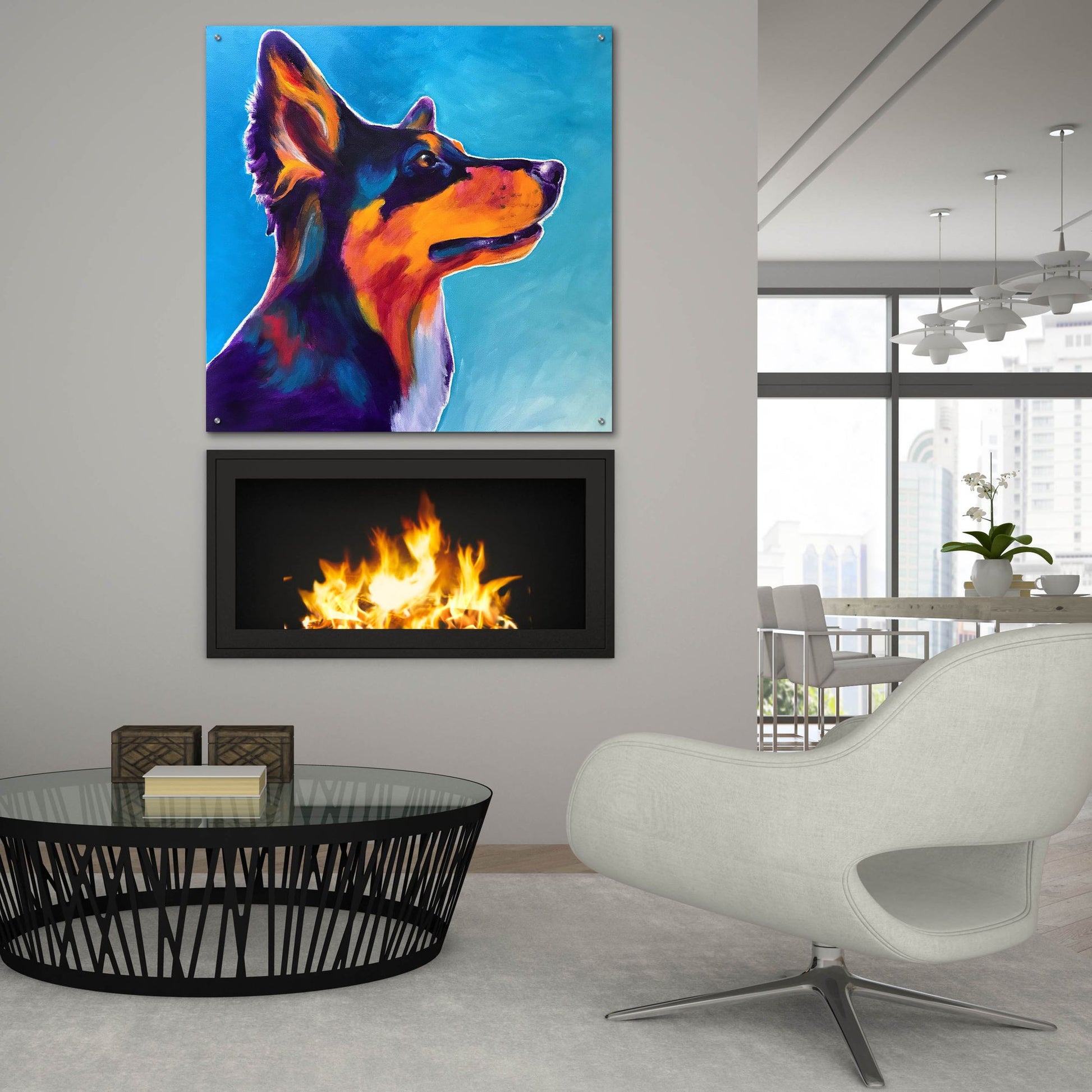 Epic Art 'Aussie - Kona2 by Dawg Painter, Acrylic Glass Wall Art,36x36