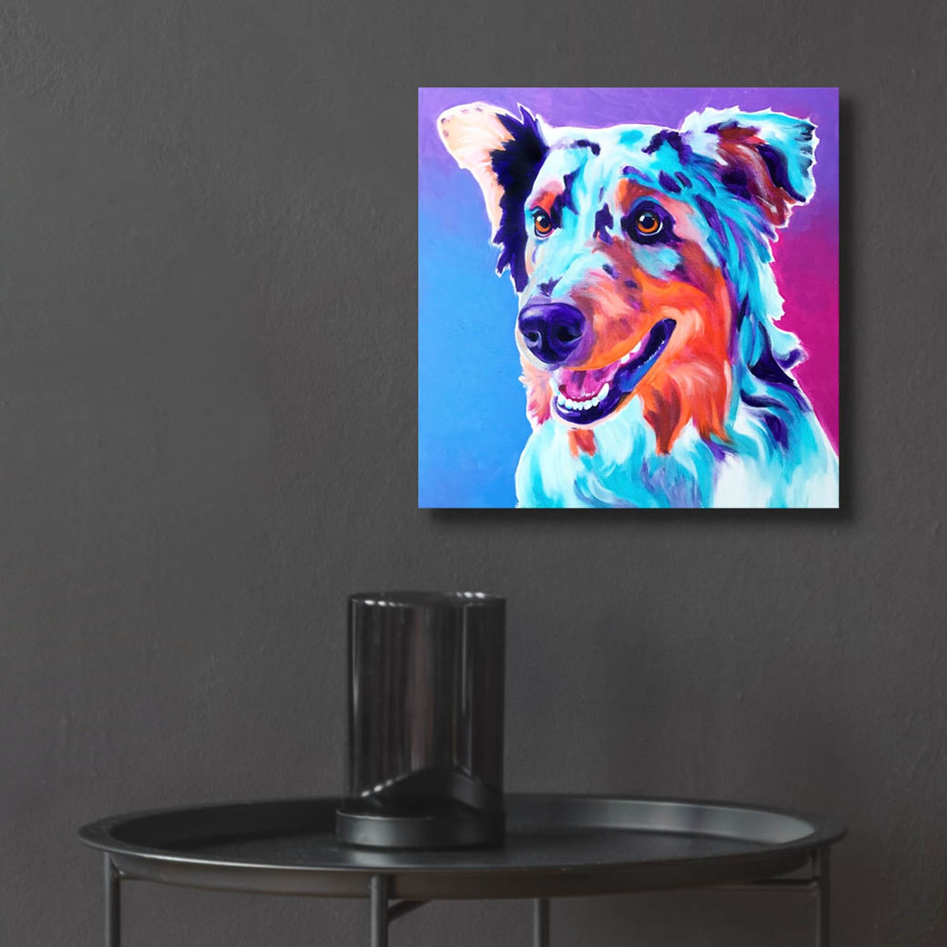 Epic Art 'Aussie - Pepper2 by Dawg Painter, Acrylic Glass Wall Art,12x12