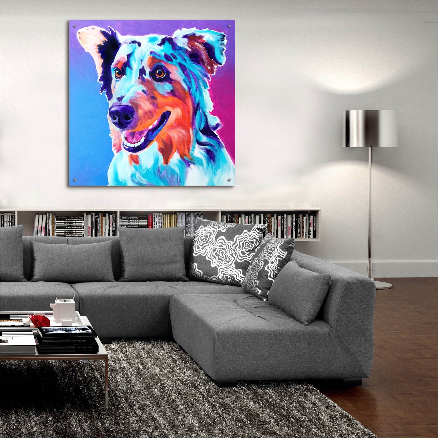 Epic Art 'Aussie - Pepper2 by Dawg Painter, Acrylic Glass Wall Art,36x36