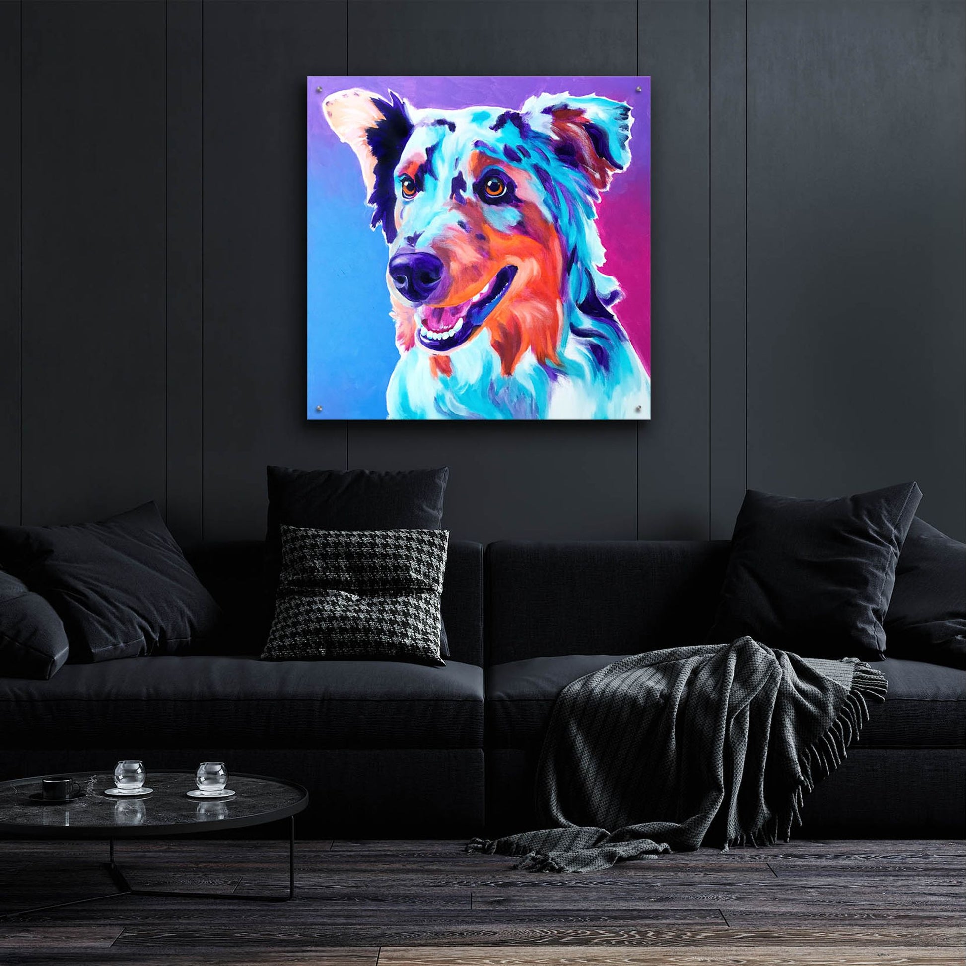 Epic Art 'Aussie - Pepper2 by Dawg Painter, Acrylic Glass Wall Art,36x36