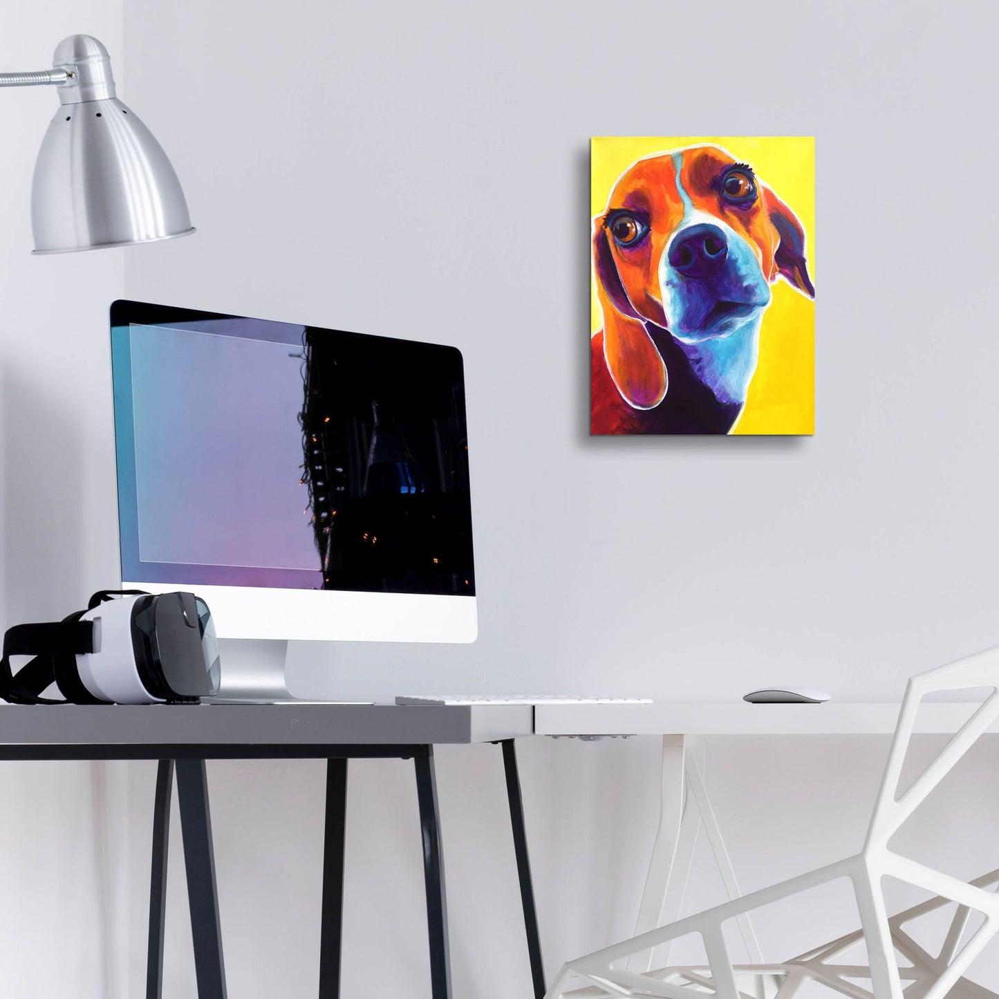 Epic Art 'Beagle - Marcie2 by Dawg Painter, Acrylic Glass Wall Art,12x16