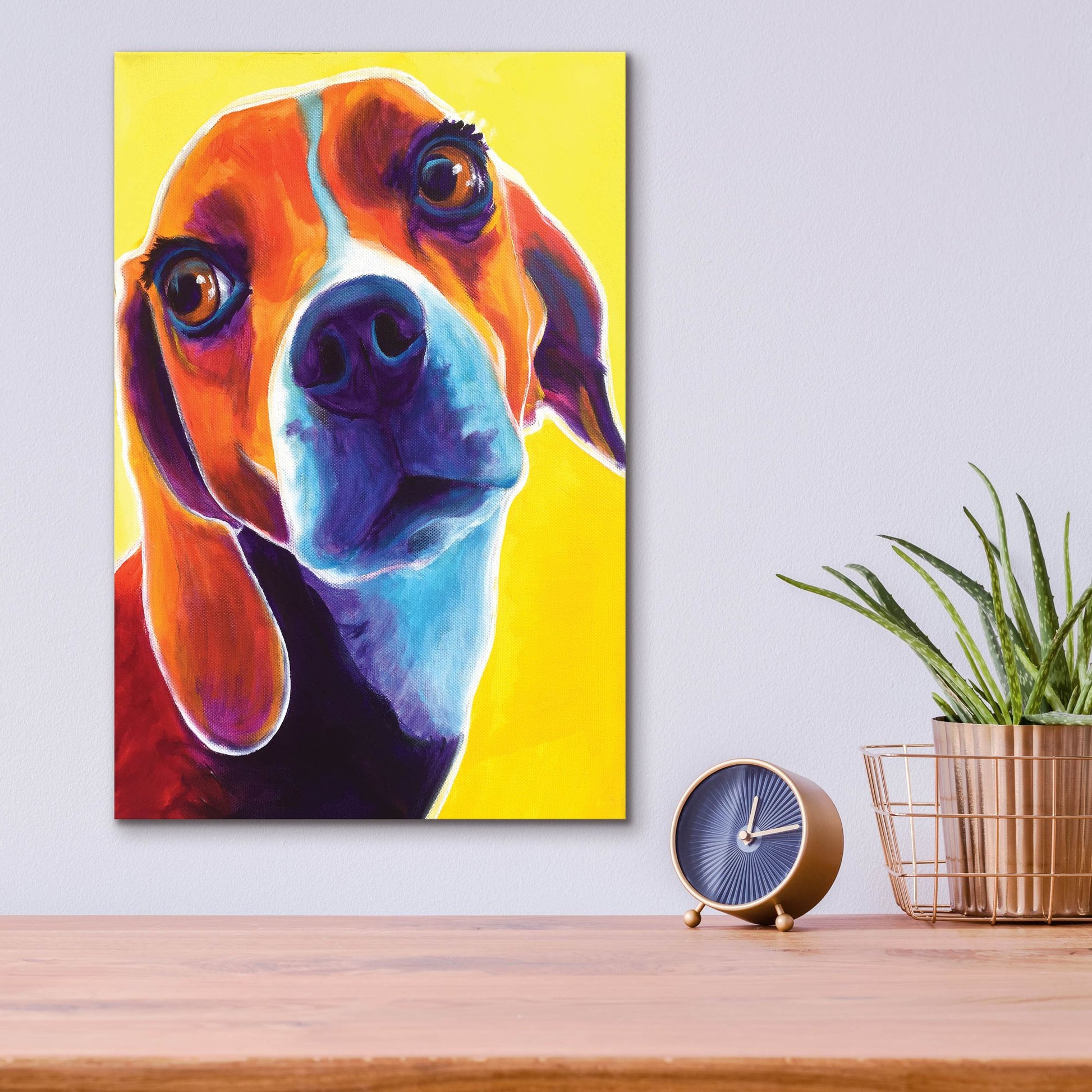 Epic Art 'Beagle - Marcie2 by Dawg Painter, Acrylic Glass Wall Art,12x16