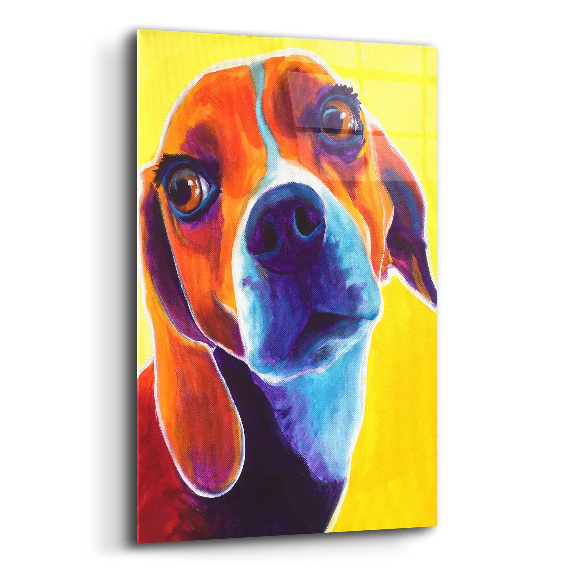 Epic Art 'Beagle - Marcie2 by Dawg Painter, Acrylic Glass Wall Art,16x24