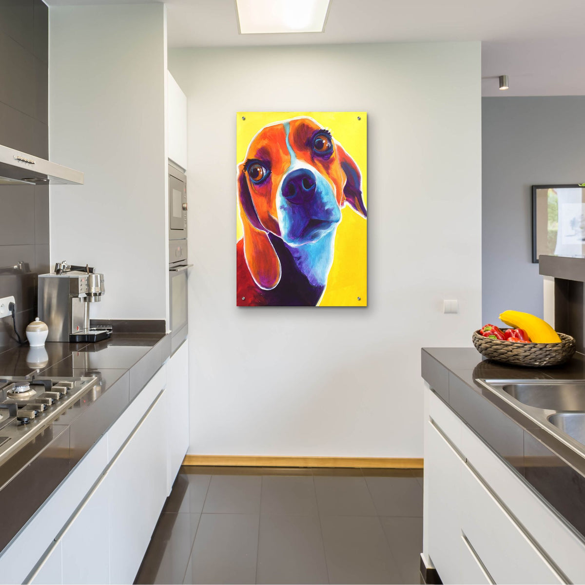 Epic Art 'Beagle - Marcie2 by Dawg Painter, Acrylic Glass Wall Art,24x36
