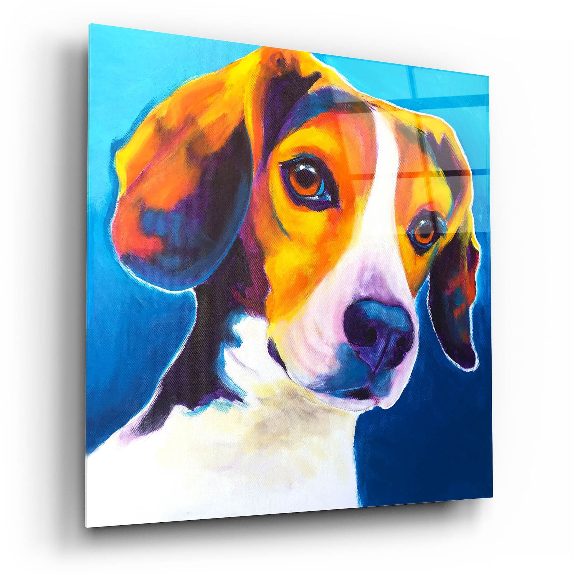 Epic Art 'Beagle - Martin2 by Dawg Painter, Acrylic Glass Wall Art,12x12