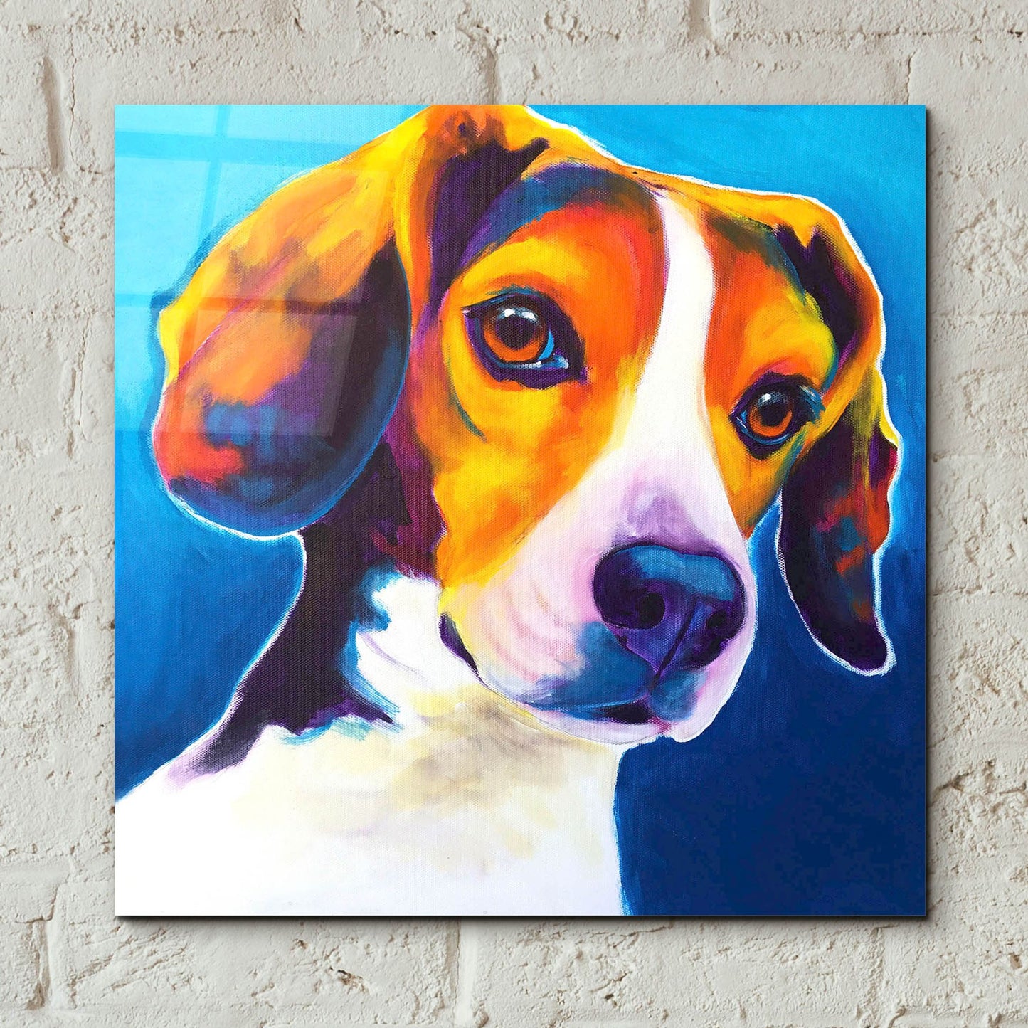 Epic Art 'Beagle - Martin2 by Dawg Painter, Acrylic Glass Wall Art,12x12