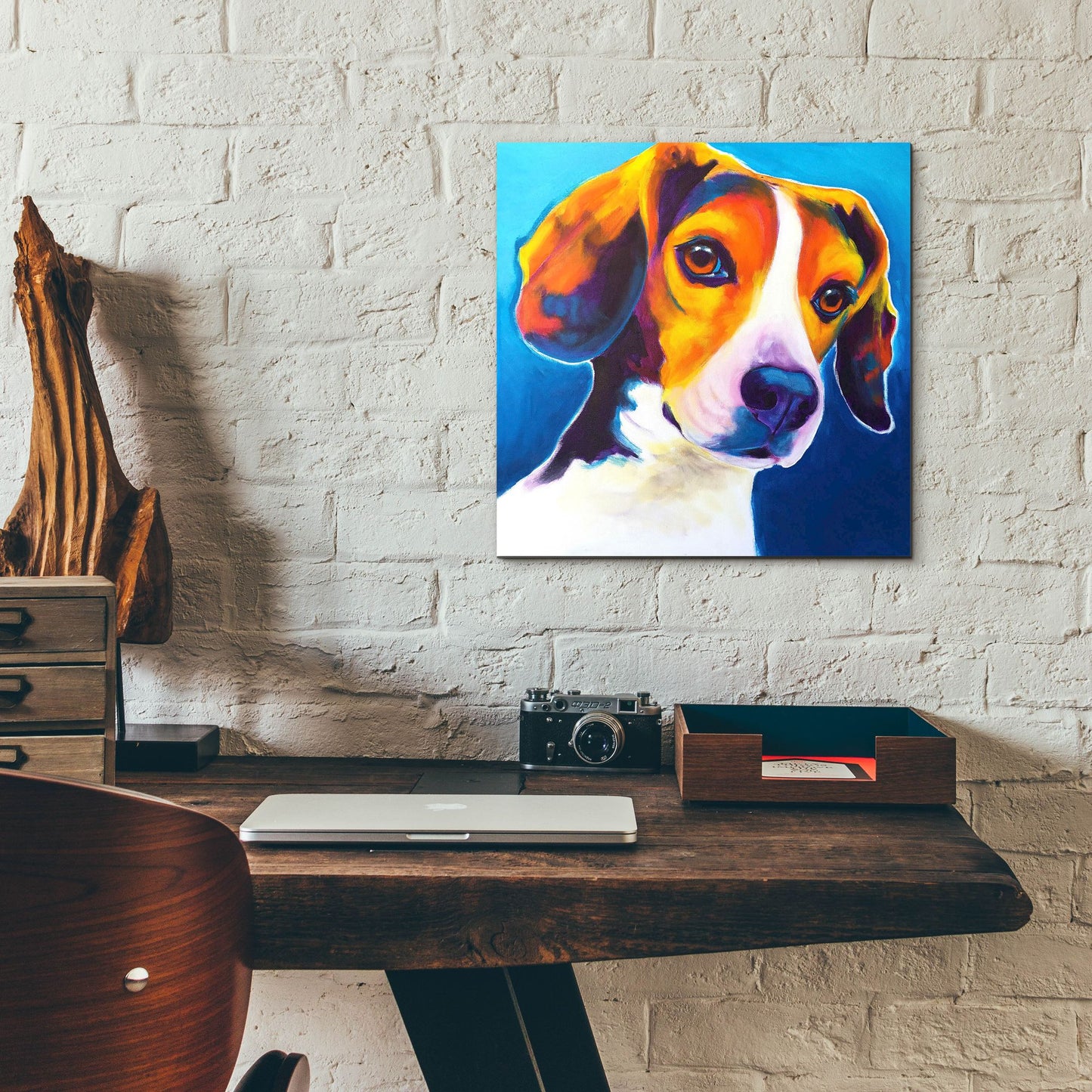 Epic Art 'Beagle - Martin2 by Dawg Painter, Acrylic Glass Wall Art,12x12