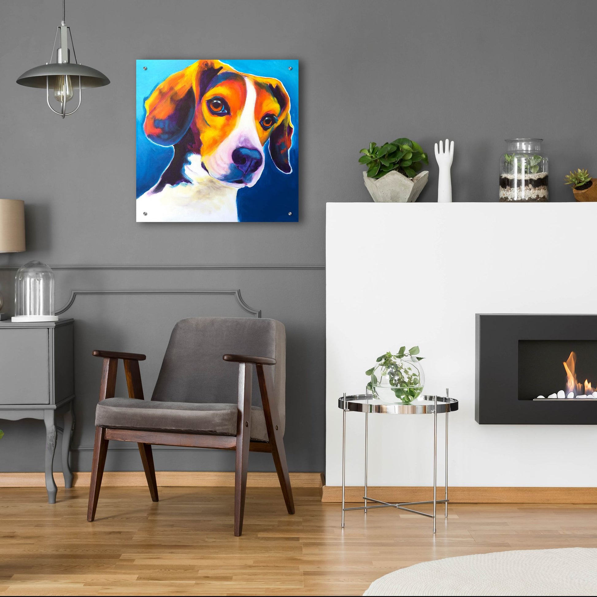 Epic Art 'Beagle - Martin2 by Dawg Painter, Acrylic Glass Wall Art,24x24