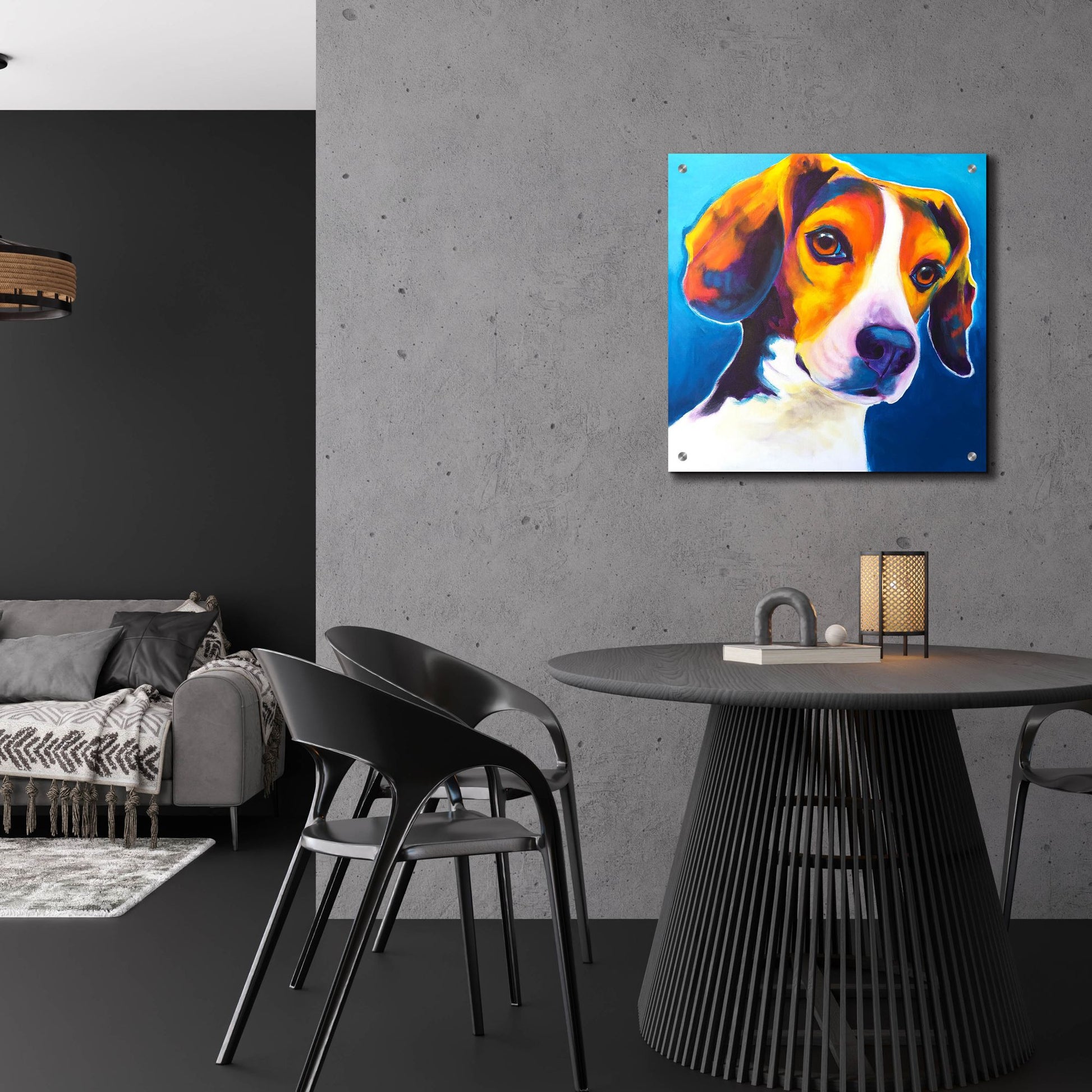 Epic Art 'Beagle - Martin2 by Dawg Painter, Acrylic Glass Wall Art,24x24