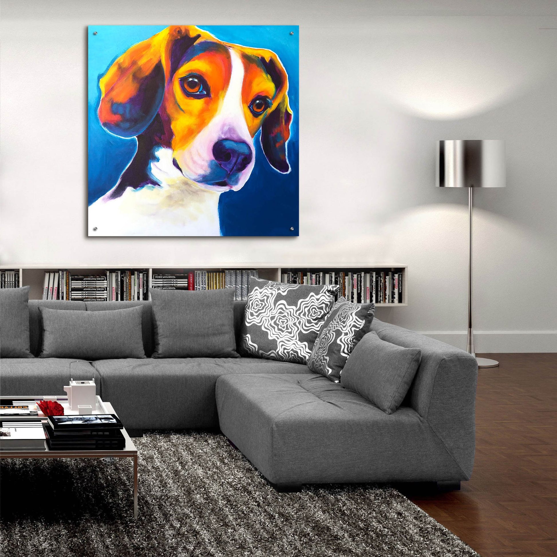 Epic Art 'Beagle - Martin2 by Dawg Painter, Acrylic Glass Wall Art,36x36