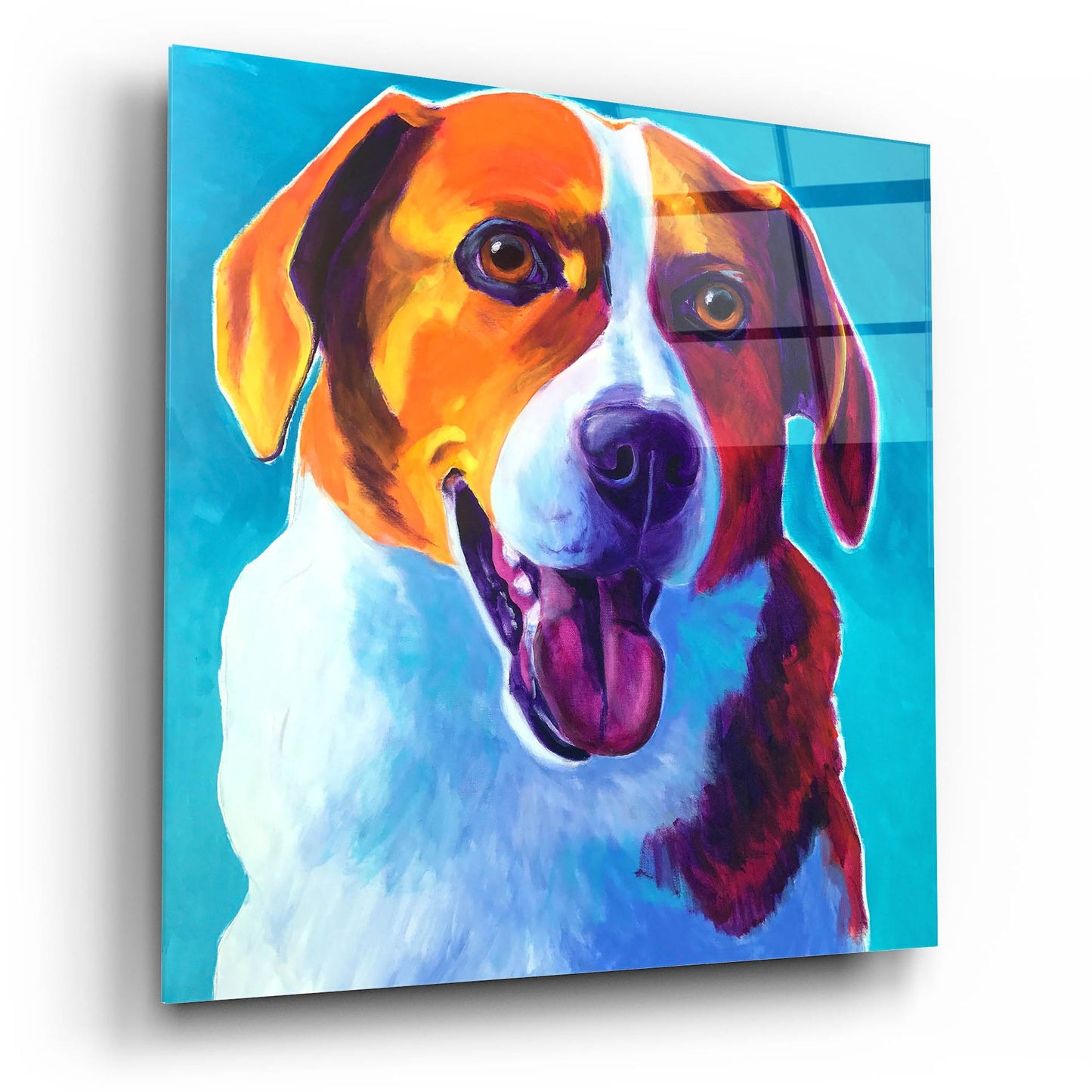 Epic Art 'Beagle - Penny2 by Dawg Painter, Acrylic Glass Wall Art,12x12