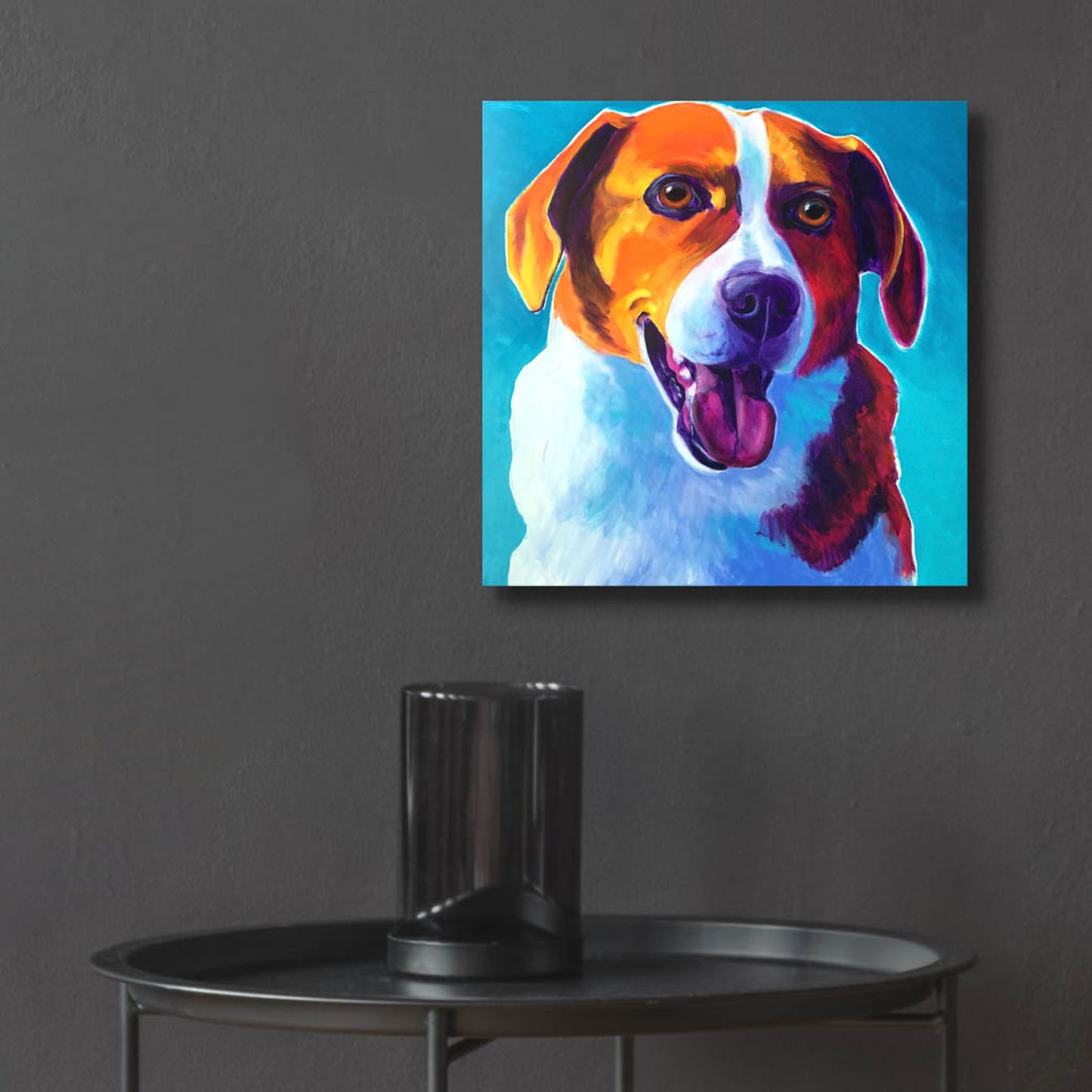 Epic Art 'Beagle - Penny2 by Dawg Painter, Acrylic Glass Wall Art,12x12