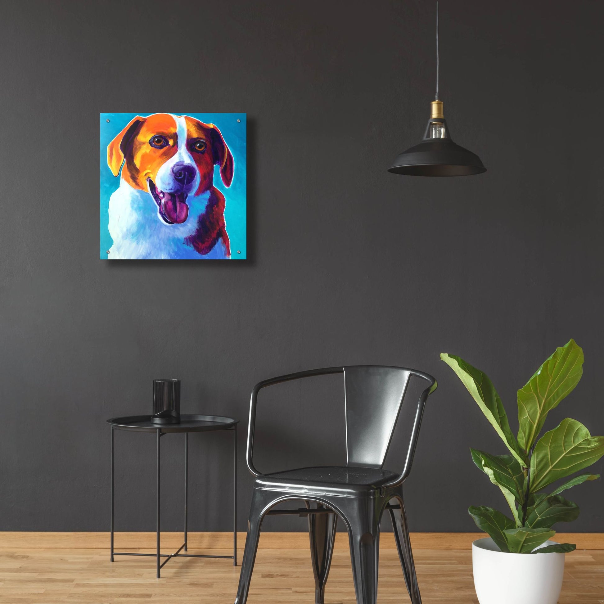 Epic Art 'Beagle - Penny2 by Dawg Painter, Acrylic Glass Wall Art,24x24