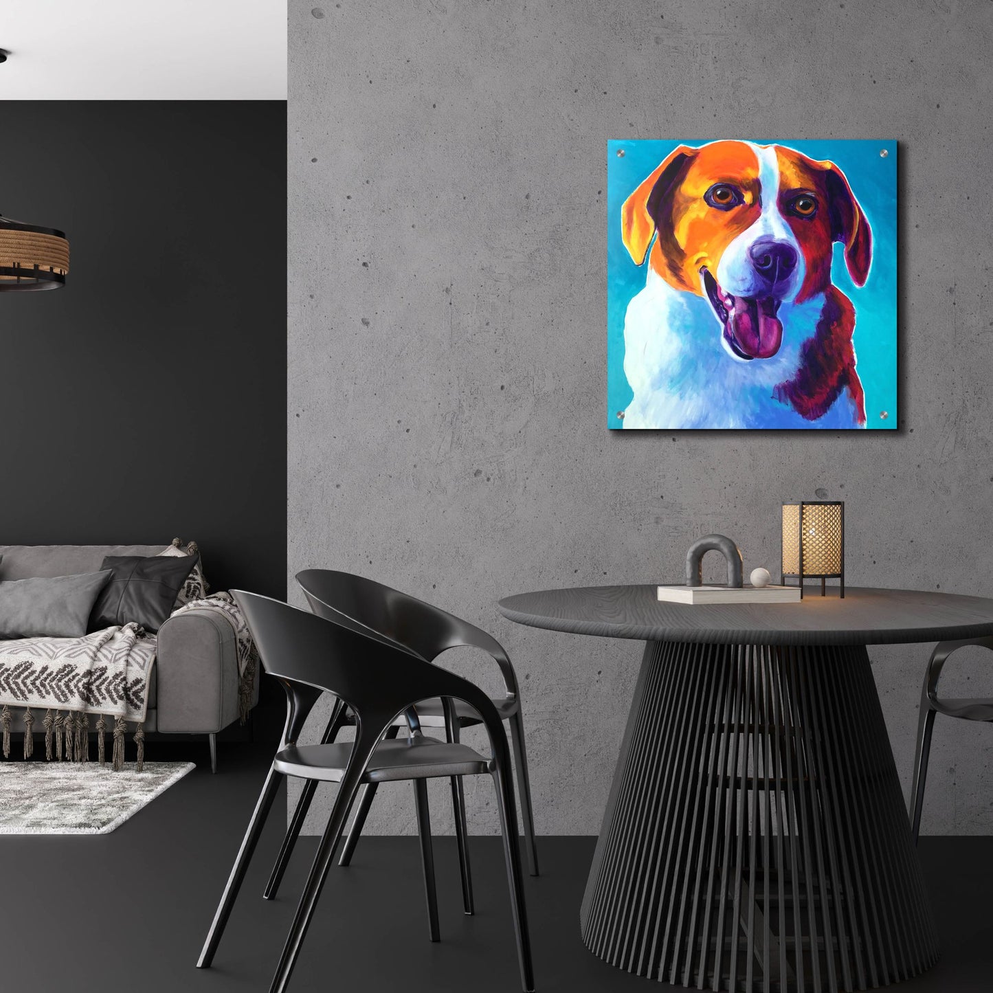 Epic Art 'Beagle - Penny2 by Dawg Painter, Acrylic Glass Wall Art,24x24