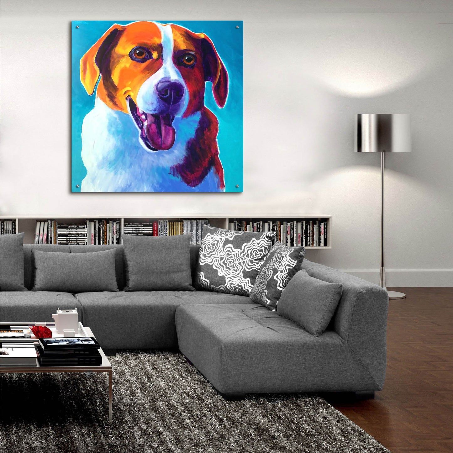 Epic Art 'Beagle - Penny2 by Dawg Painter, Acrylic Glass Wall Art,36x36