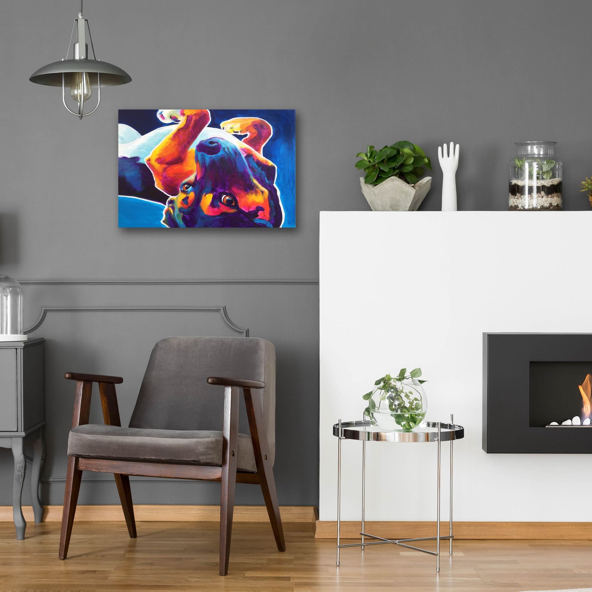 Epic Art 'Beagle - Roxy2 by Dawg Painter, Acrylic Glass Wall Art,24x16