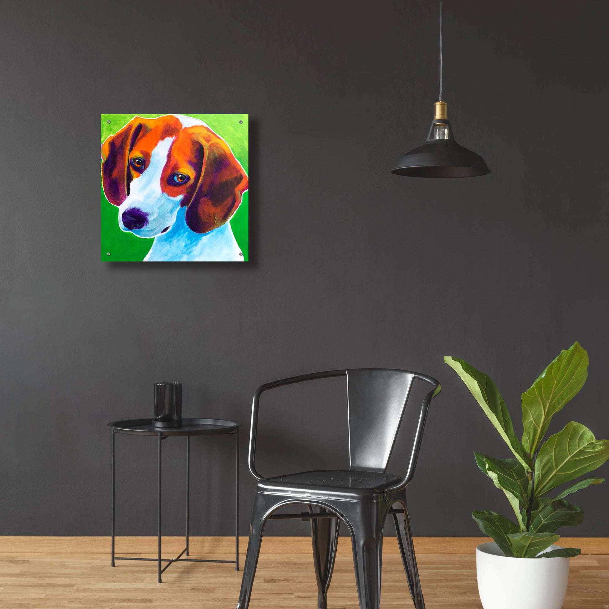 Epic Art 'Beagle - Watson2 by Dawg Painter, Acrylic Glass Wall Art,24x24