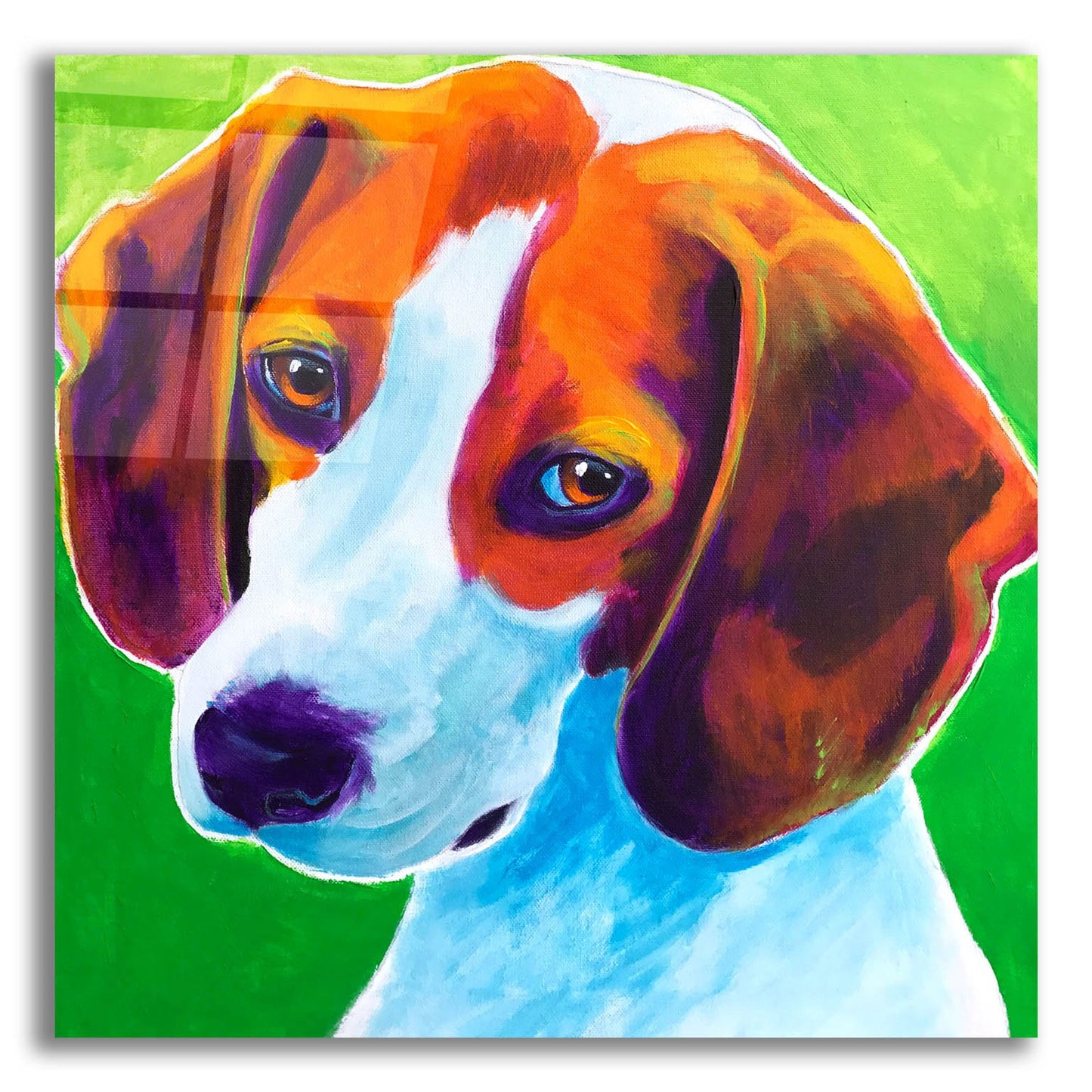 Epic Art 'Beagle - Watson2 by Dawg Painter, Acrylic Glass Wall Art