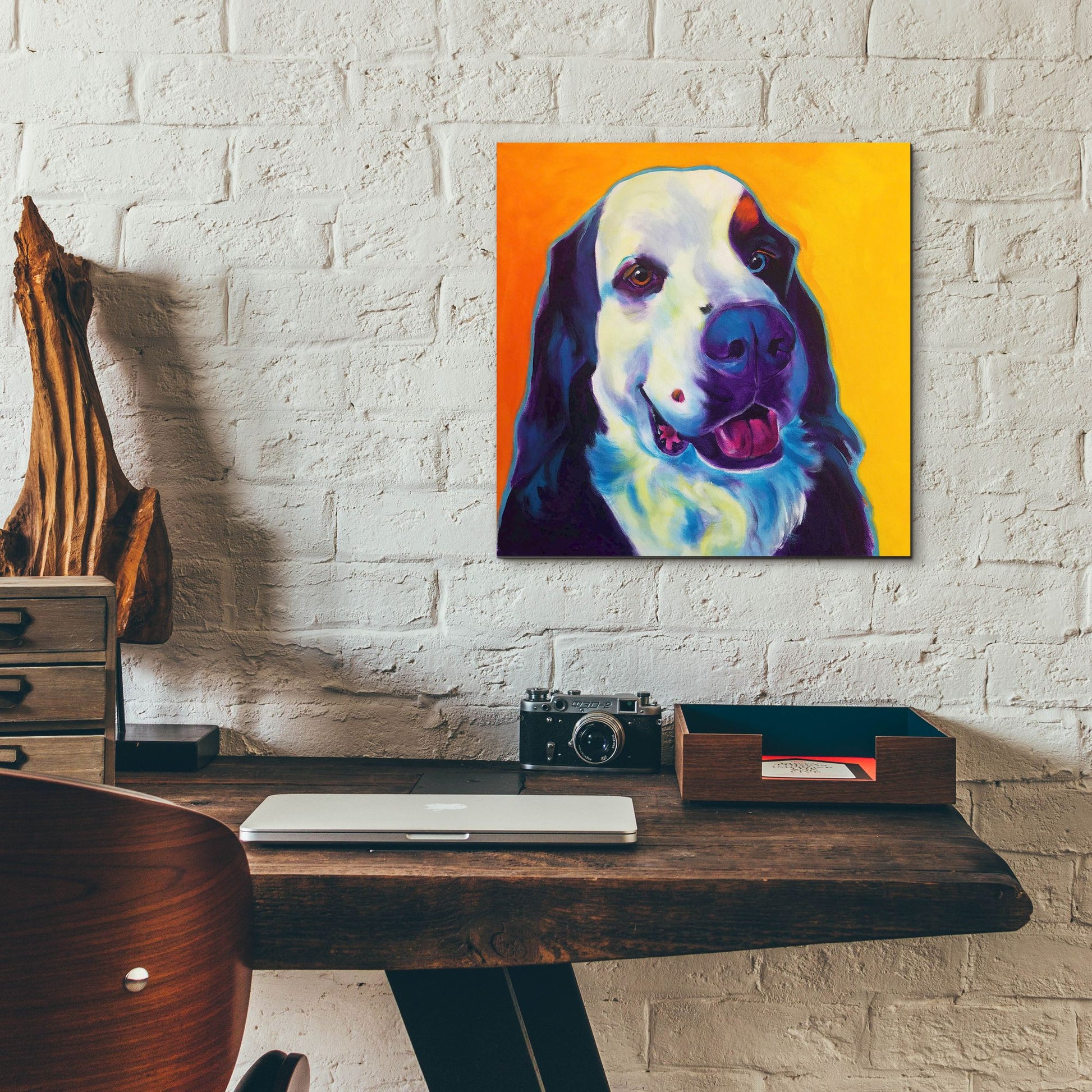 Epic Art 'Bernese Mountain Dog - Zeke 22 by Dawg Painter, Acrylic Glass Wall Art,12x12