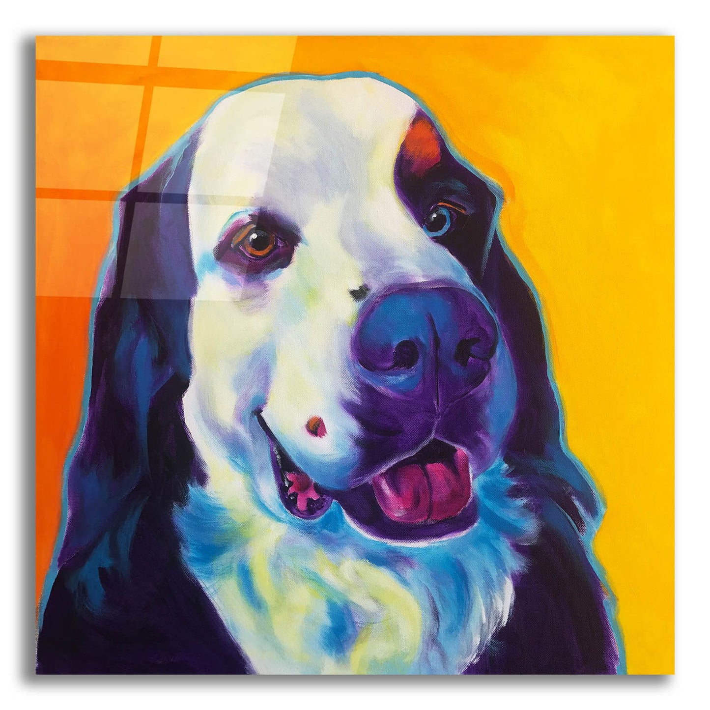 Epic Art 'Bernese Mountain Dog - Zeke 22 by Dawg Painter, Acrylic Glass Wall Art