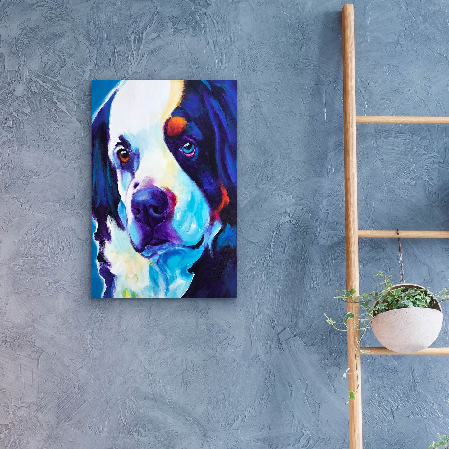 Epic Art 'Bernese Mountain Dog - Zeke2 by Dawg Painter, Acrylic Glass Wall Art,16x24