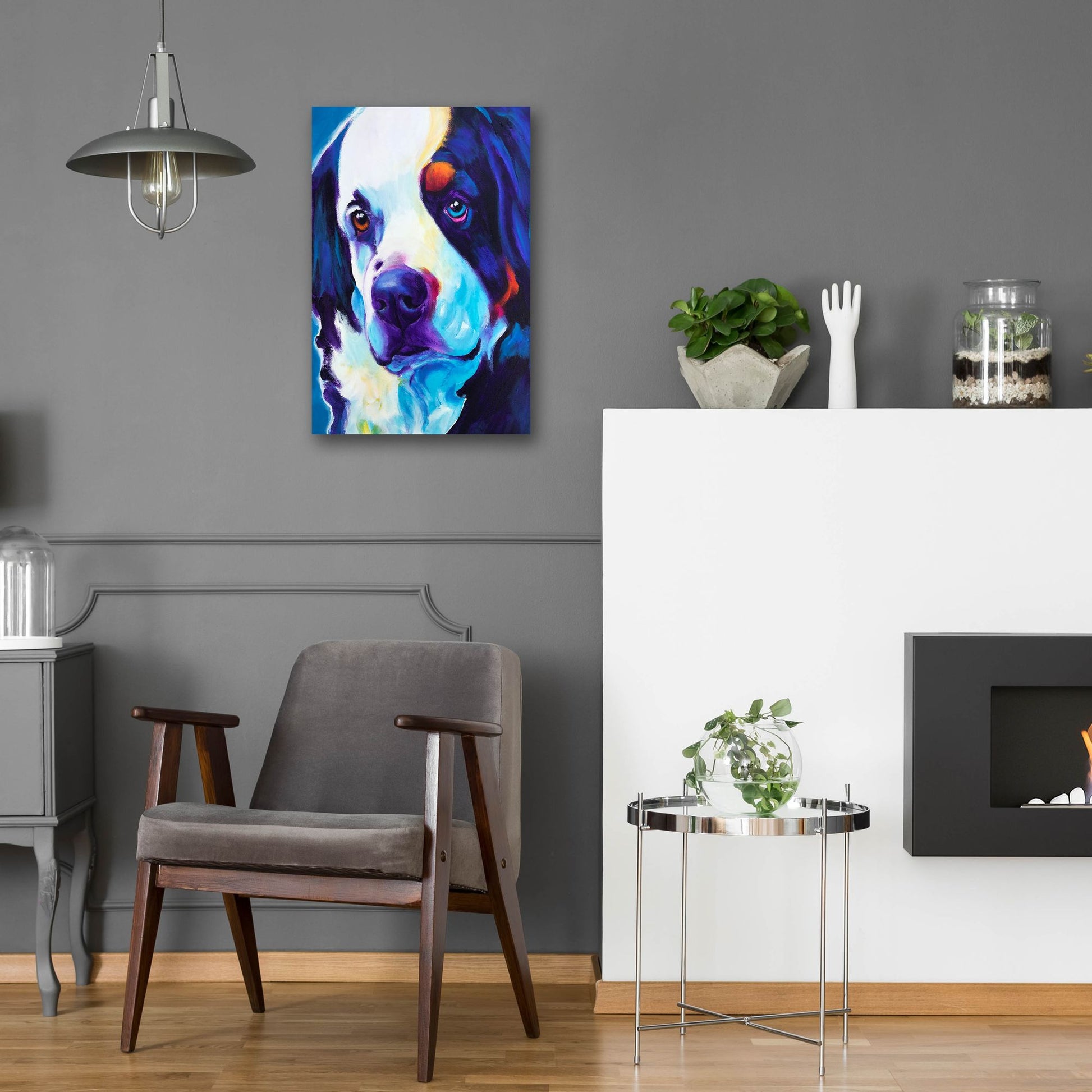 Epic Art 'Bernese Mountain Dog - Zeke2 by Dawg Painter, Acrylic Glass Wall Art,16x24