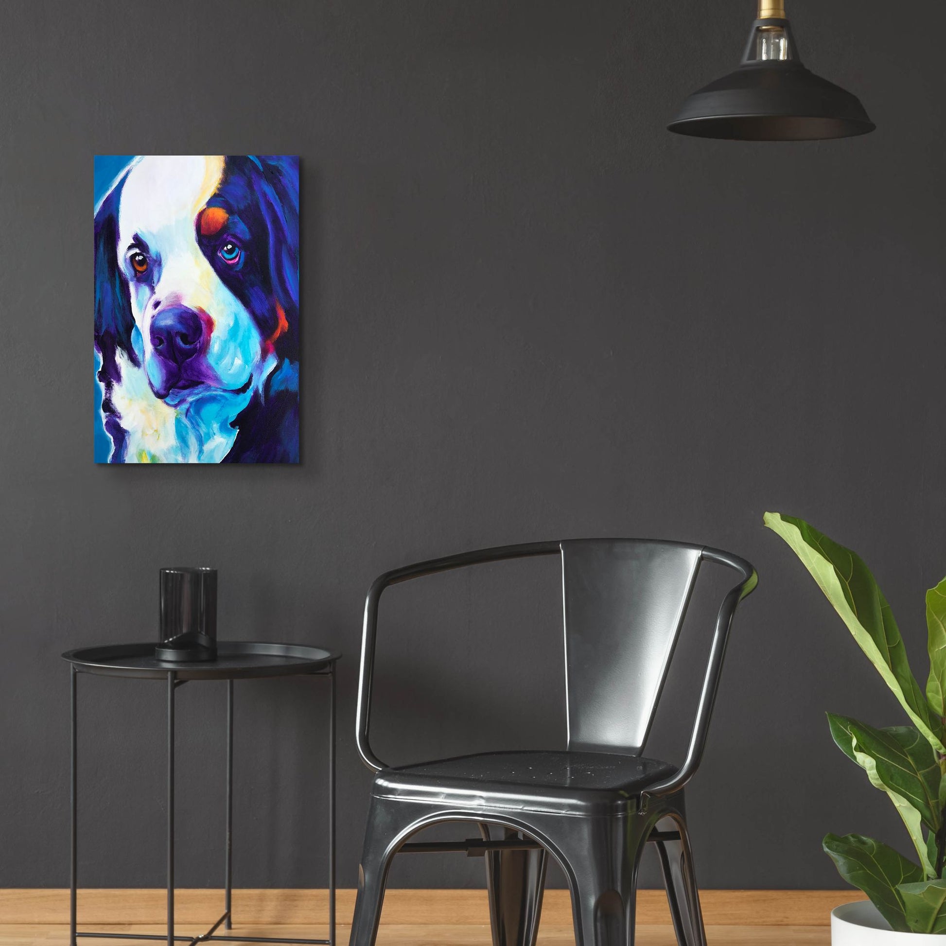 Epic Art 'Bernese Mountain Dog - Zeke2 by Dawg Painter, Acrylic Glass Wall Art,16x24