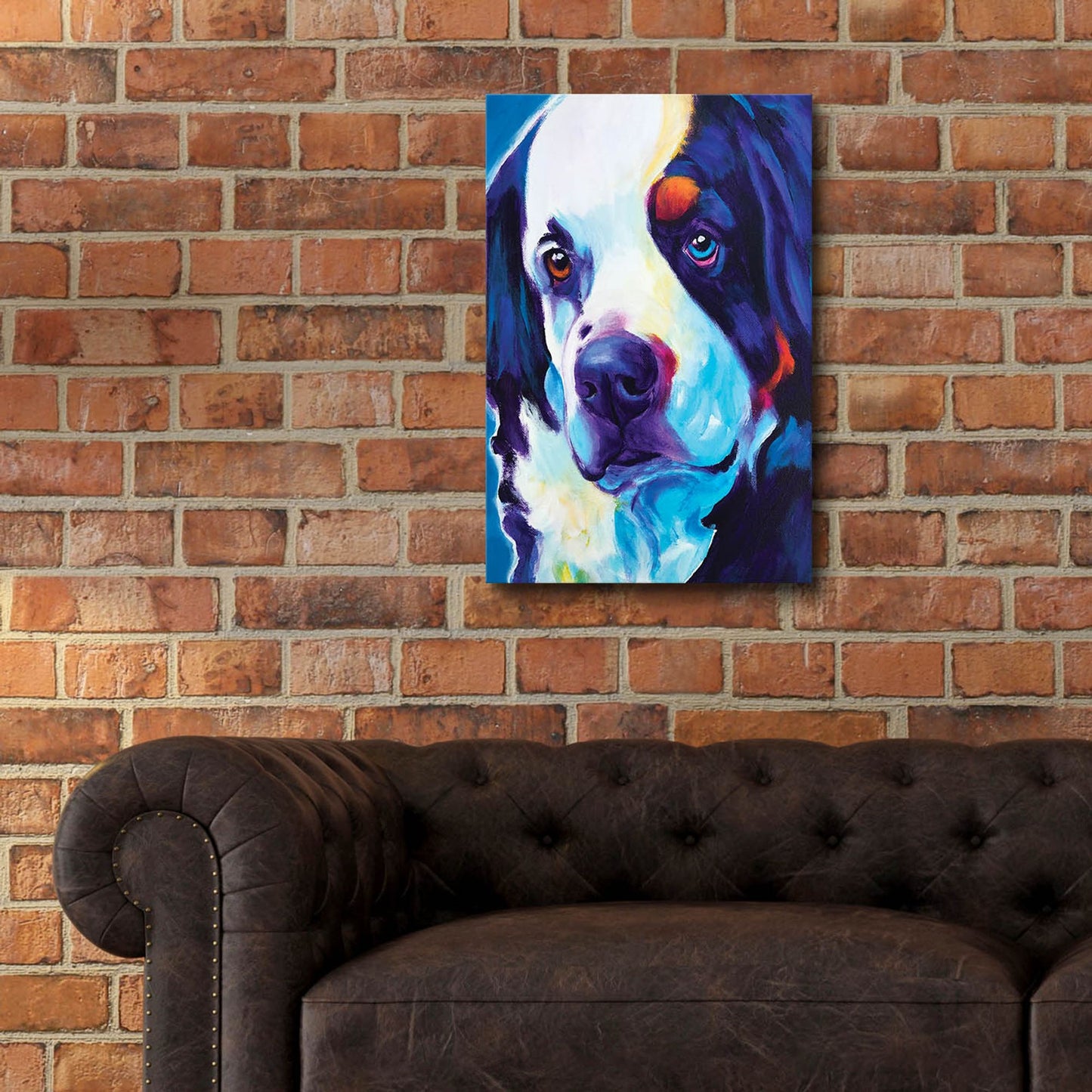 Epic Art 'Bernese Mountain Dog - Zeke2 by Dawg Painter, Acrylic Glass Wall Art,16x24