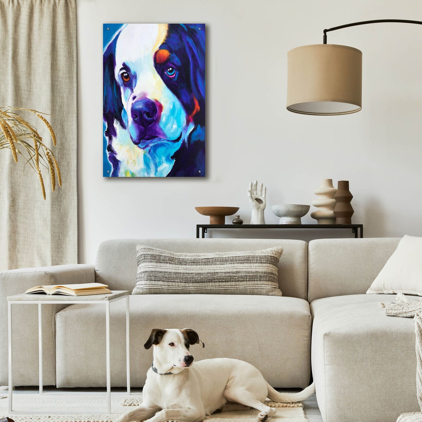 Epic Art 'Bernese Mountain Dog - Zeke2 by Dawg Painter, Acrylic Glass Wall Art,24x36