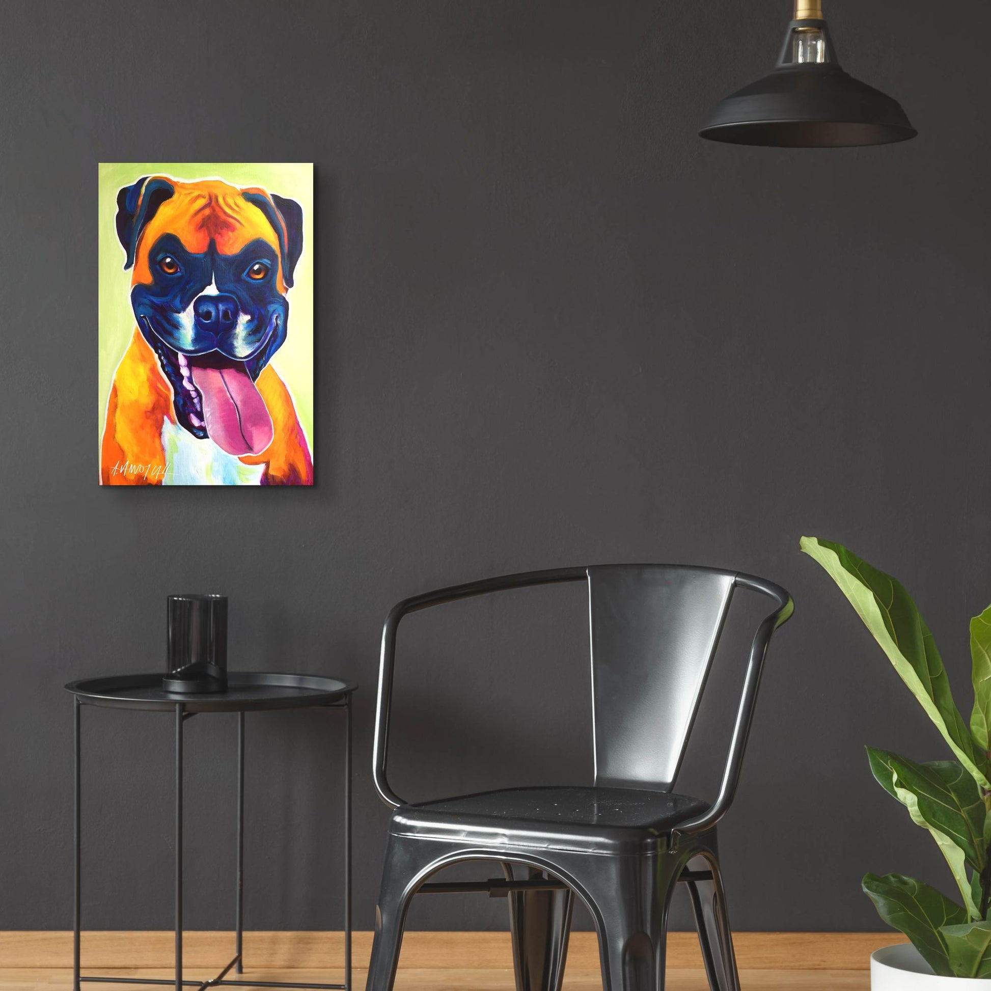 Epic Art 'Boxer - Bear2 by Dawg Painter, Acrylic Glass Wall Art,16x24