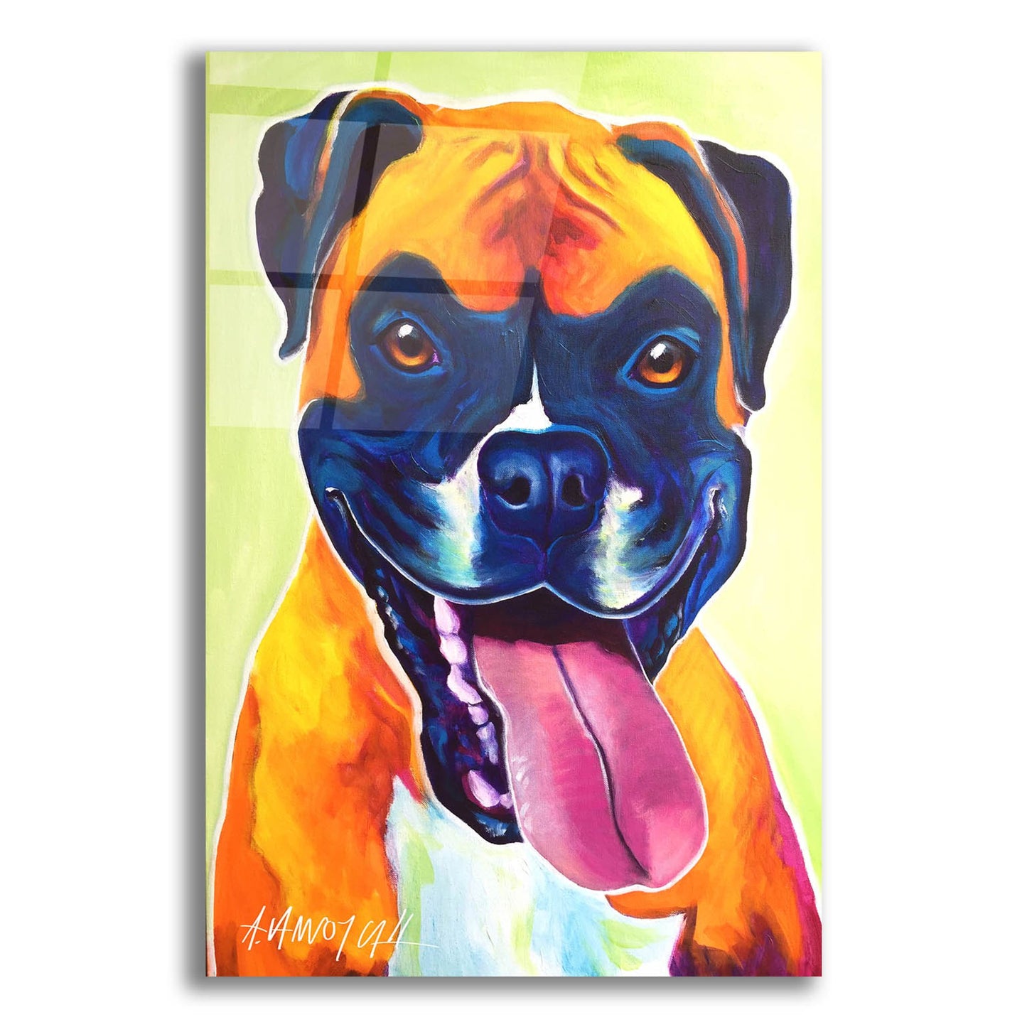 Epic Art 'Boxer - Bear2 by Dawg Painter, Acrylic Glass Wall Art