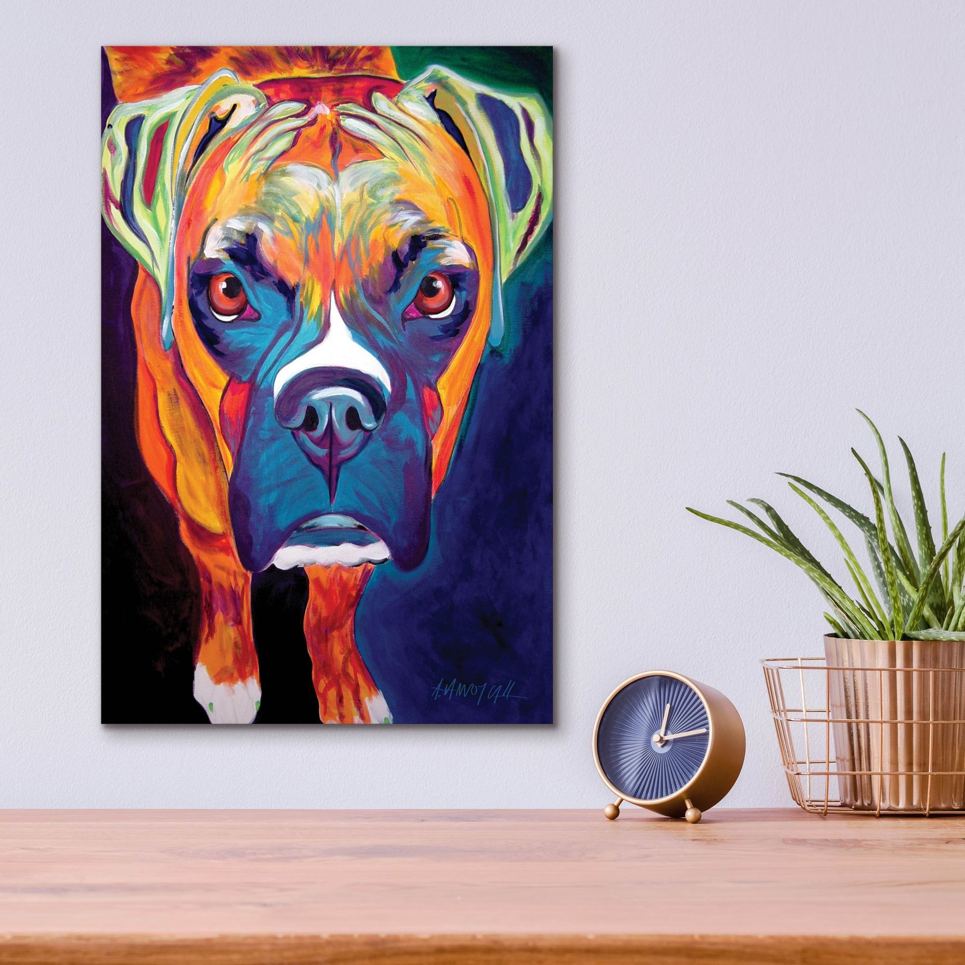 Epic Art 'Boxer - Harley2 by Dawg Painter, Acrylic Glass Wall Art,12x16