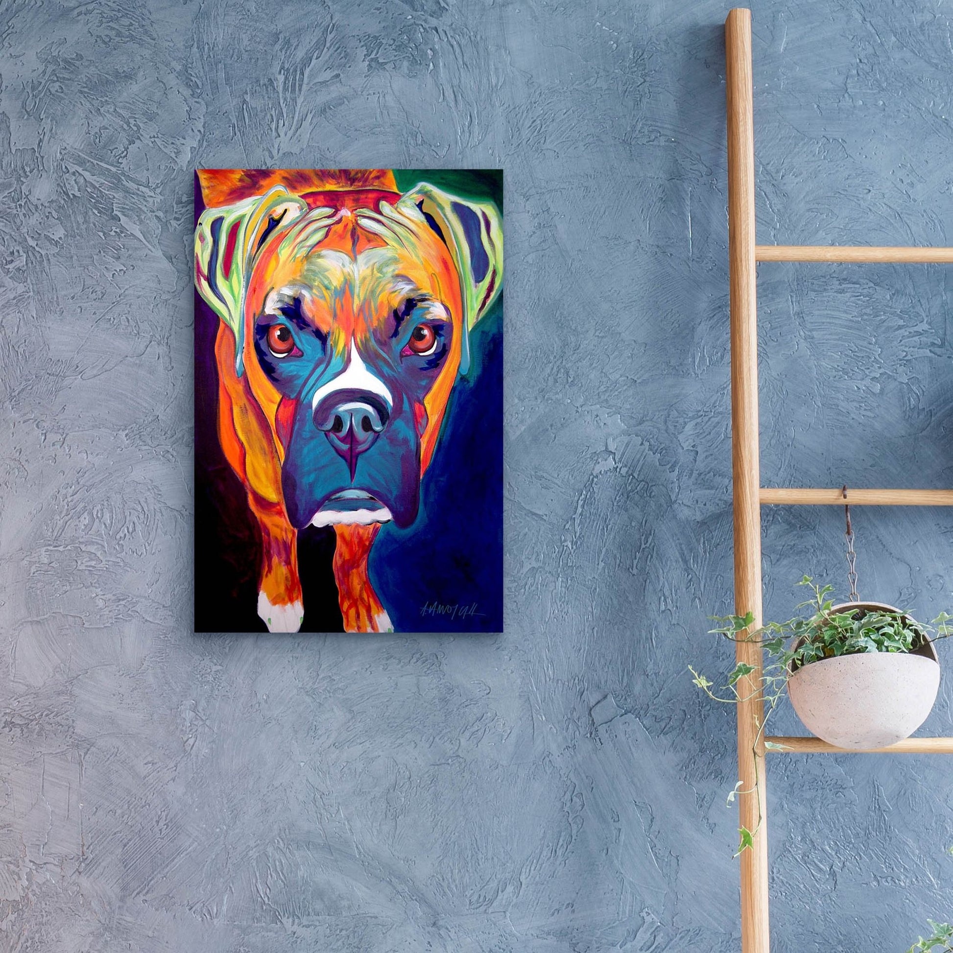 Epic Art 'Boxer - Harley2 by Dawg Painter, Acrylic Glass Wall Art,16x24