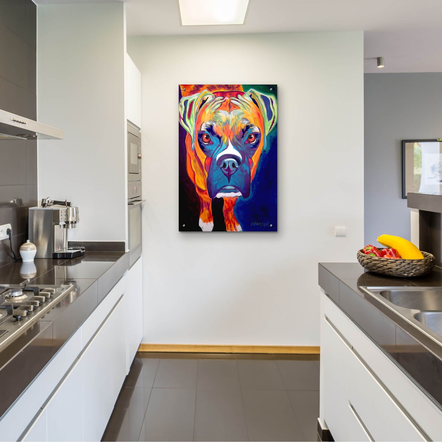 Epic Art 'Boxer - Harley2 by Dawg Painter, Acrylic Glass Wall Art,24x36