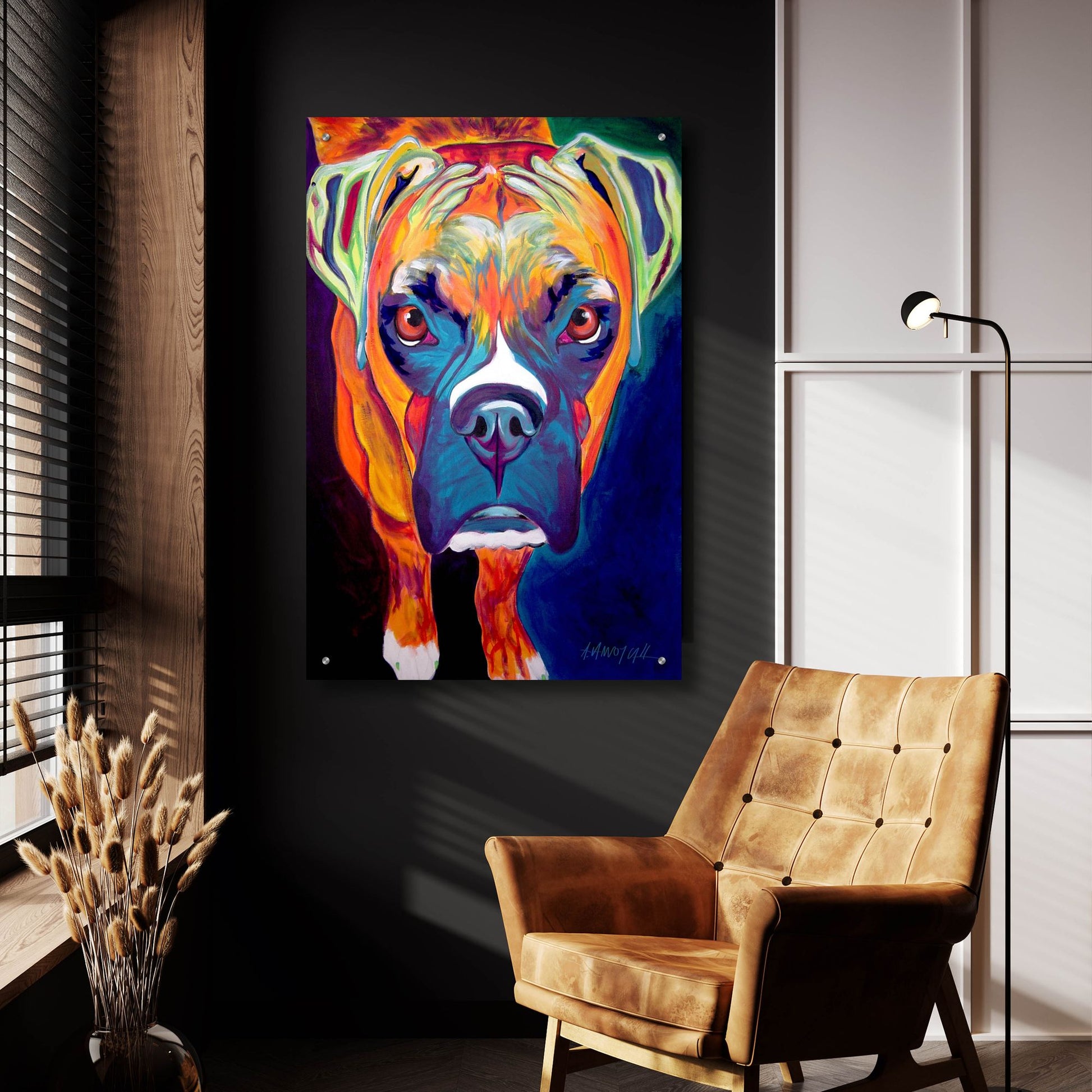 Epic Art 'Boxer - Harley2 by Dawg Painter, Acrylic Glass Wall Art,24x36