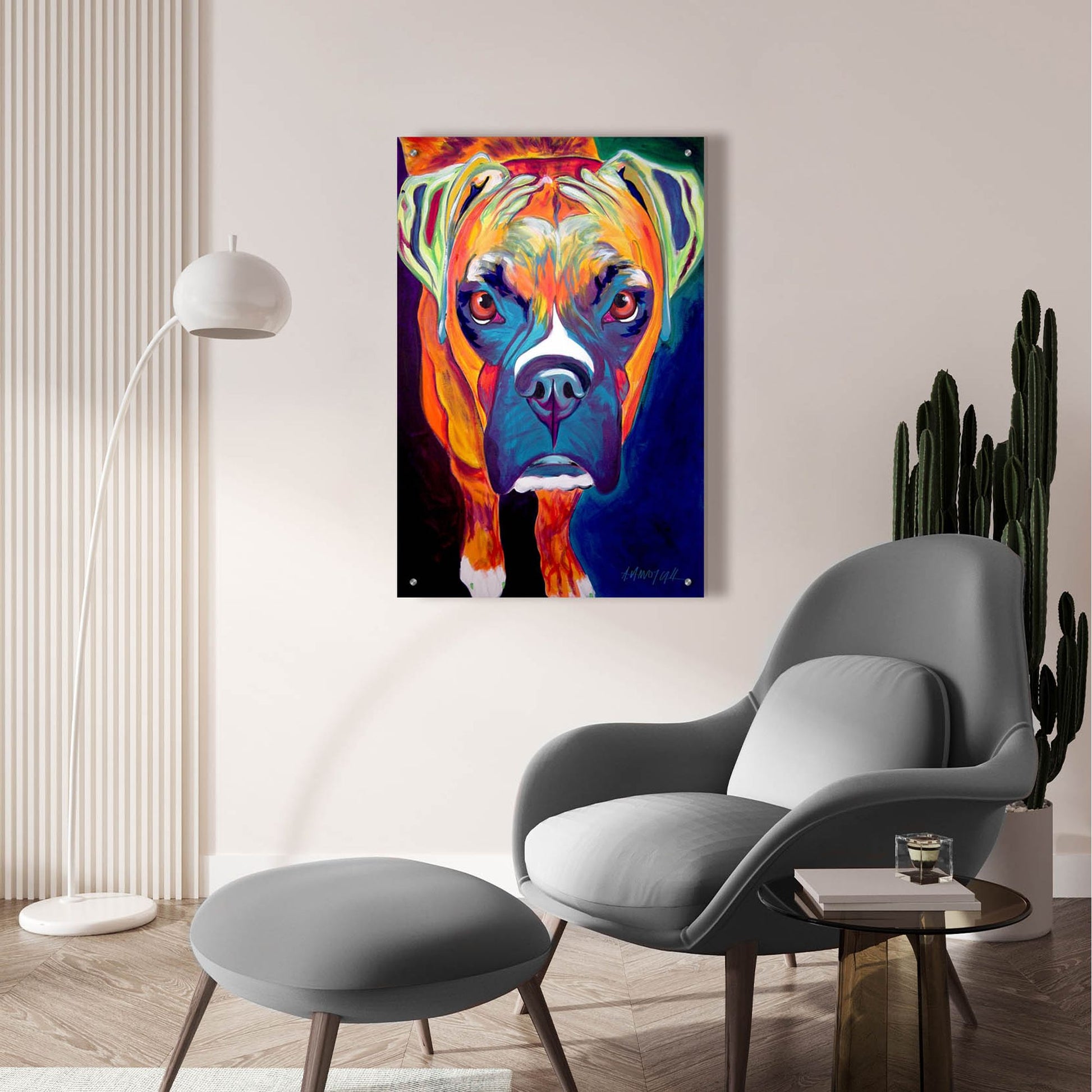 Epic Art 'Boxer - Harley2 by Dawg Painter, Acrylic Glass Wall Art,24x36