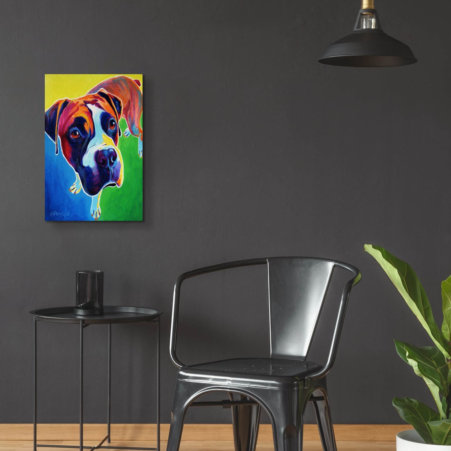 Epic Art 'Boxer - Leo2 by Dawg Painter, Acrylic Glass Wall Art,16x24