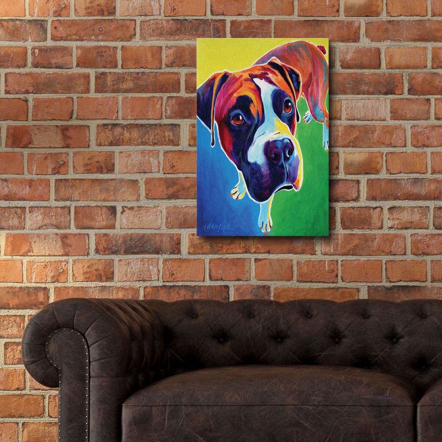 Epic Art 'Boxer - Leo2 by Dawg Painter, Acrylic Glass Wall Art,16x24