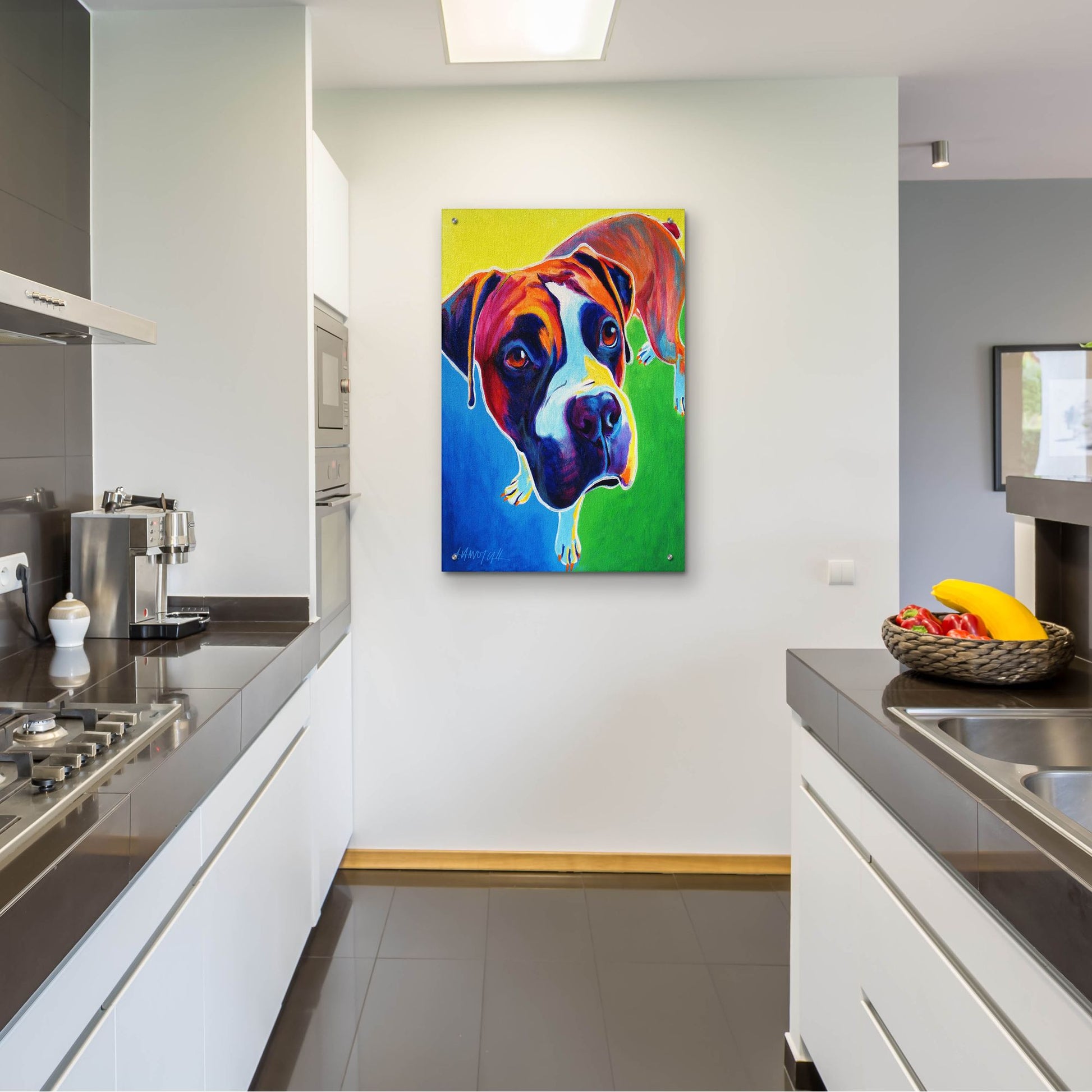 Epic Art 'Boxer - Leo2 by Dawg Painter, Acrylic Glass Wall Art,24x36