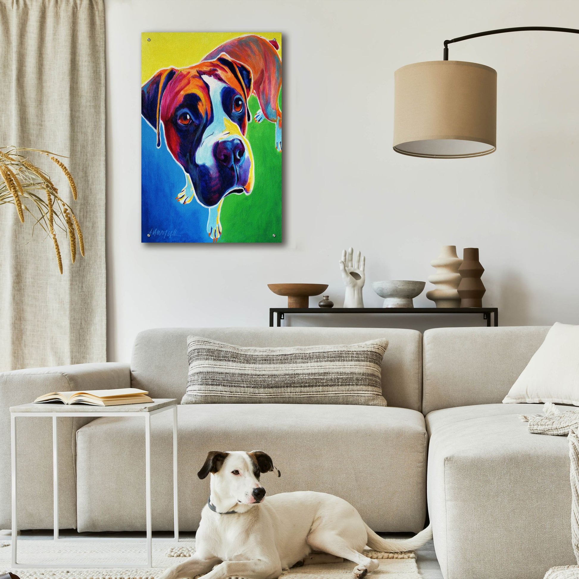 Epic Art 'Boxer - Leo2 by Dawg Painter, Acrylic Glass Wall Art,24x36