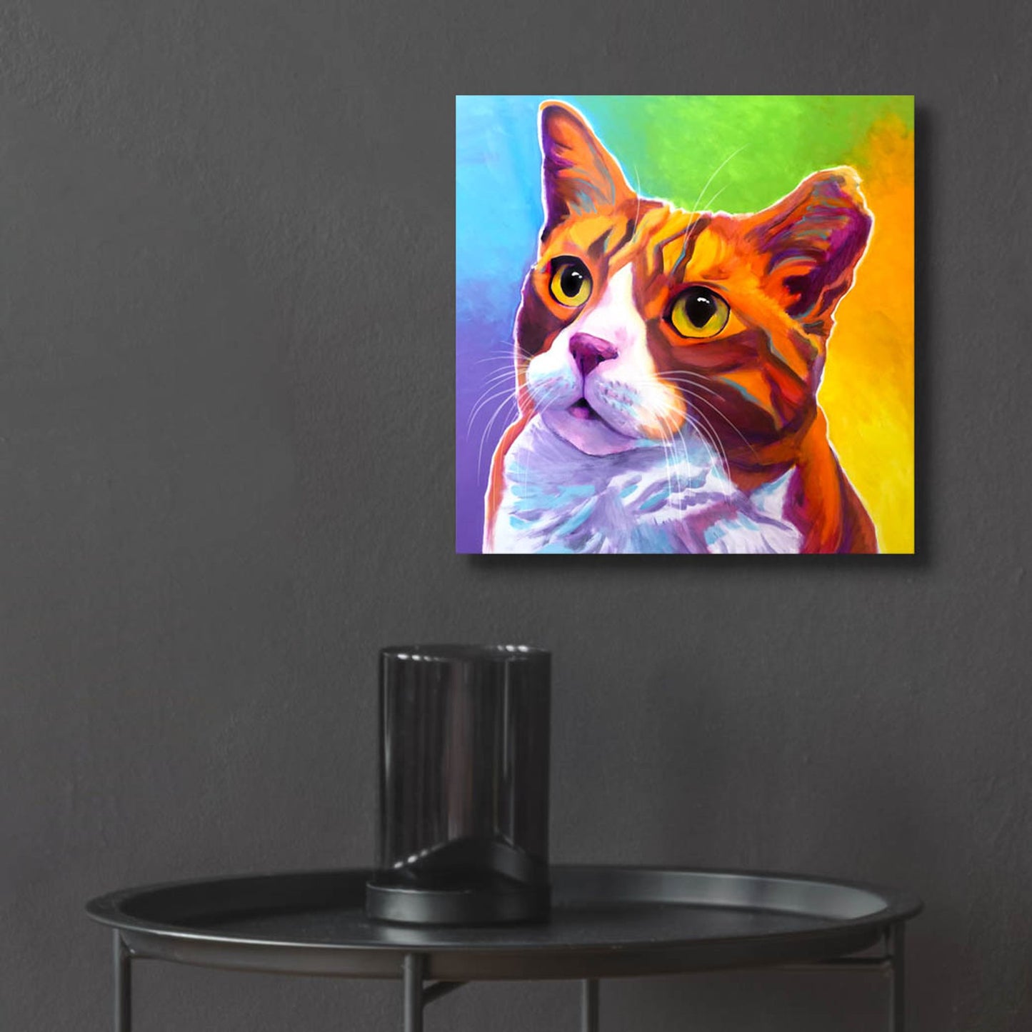 Epic Art 'Cat - Ernie2 by Dawg Painter, Acrylic Glass Wall Art,12x12